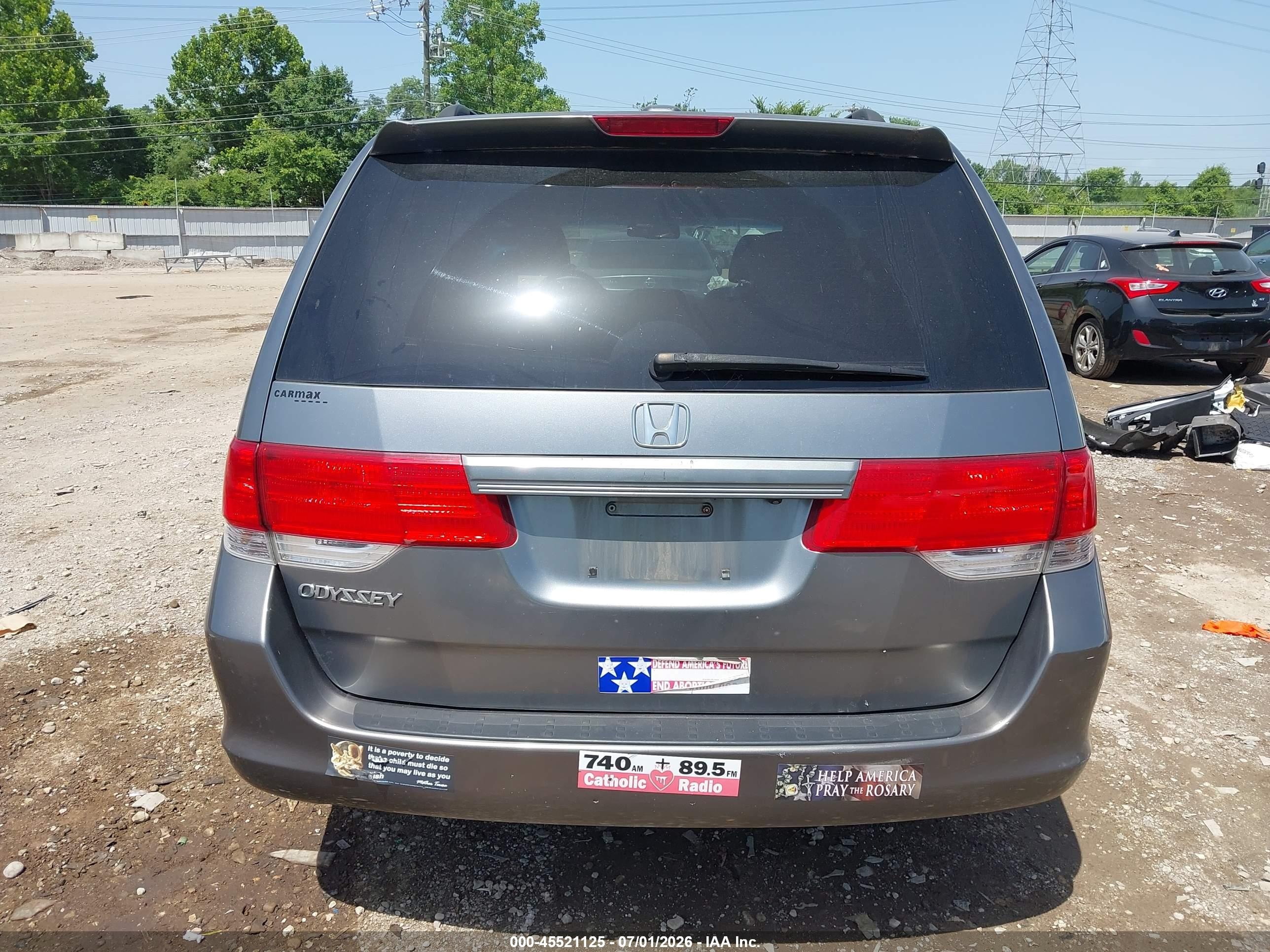 2009 Honda Odyssey Ex-l Gray vin: 5FNRL386X9B018402