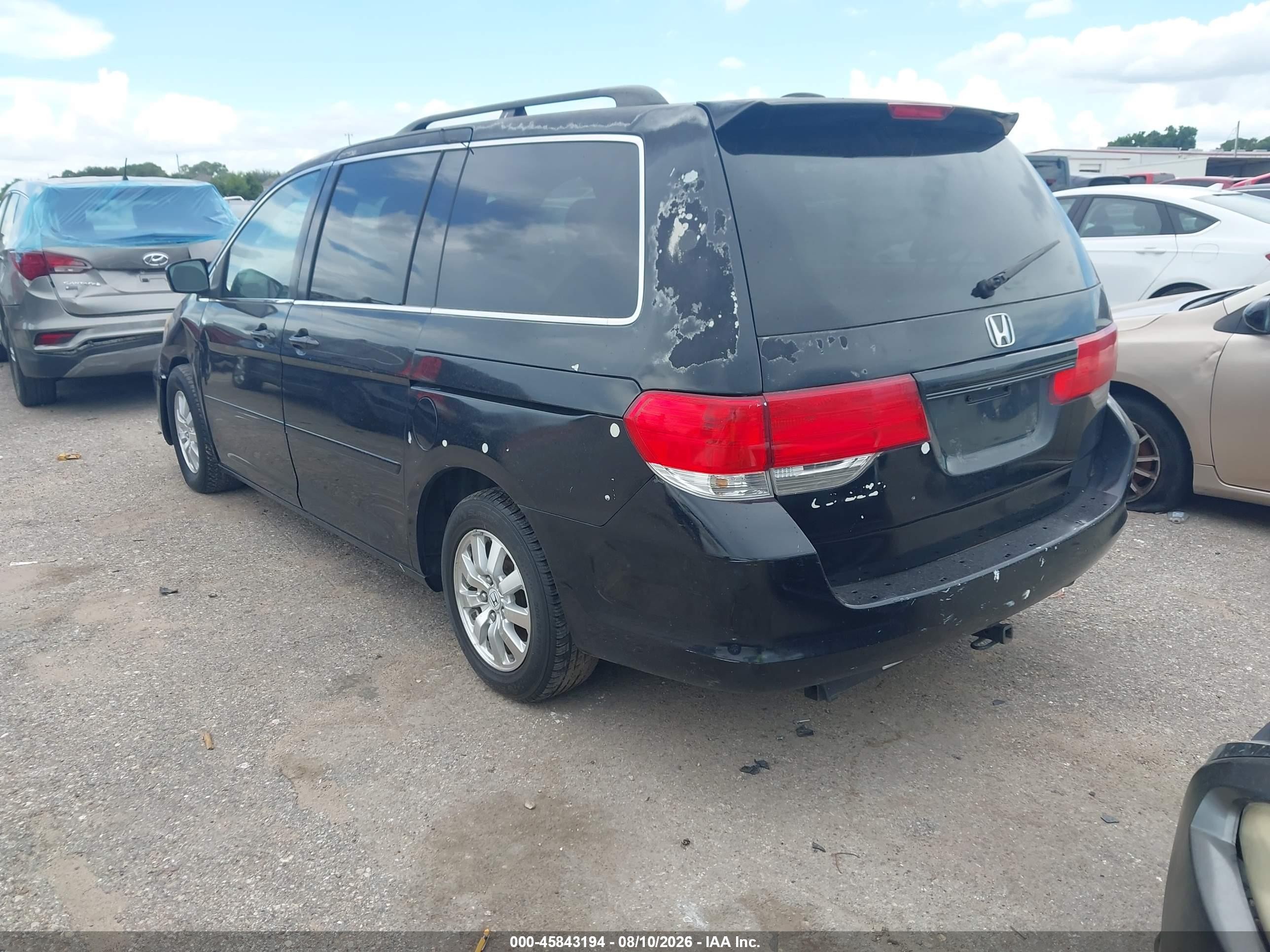2009 Honda Odyssey Ex-l Black vin: 5FNRL386X9B056146