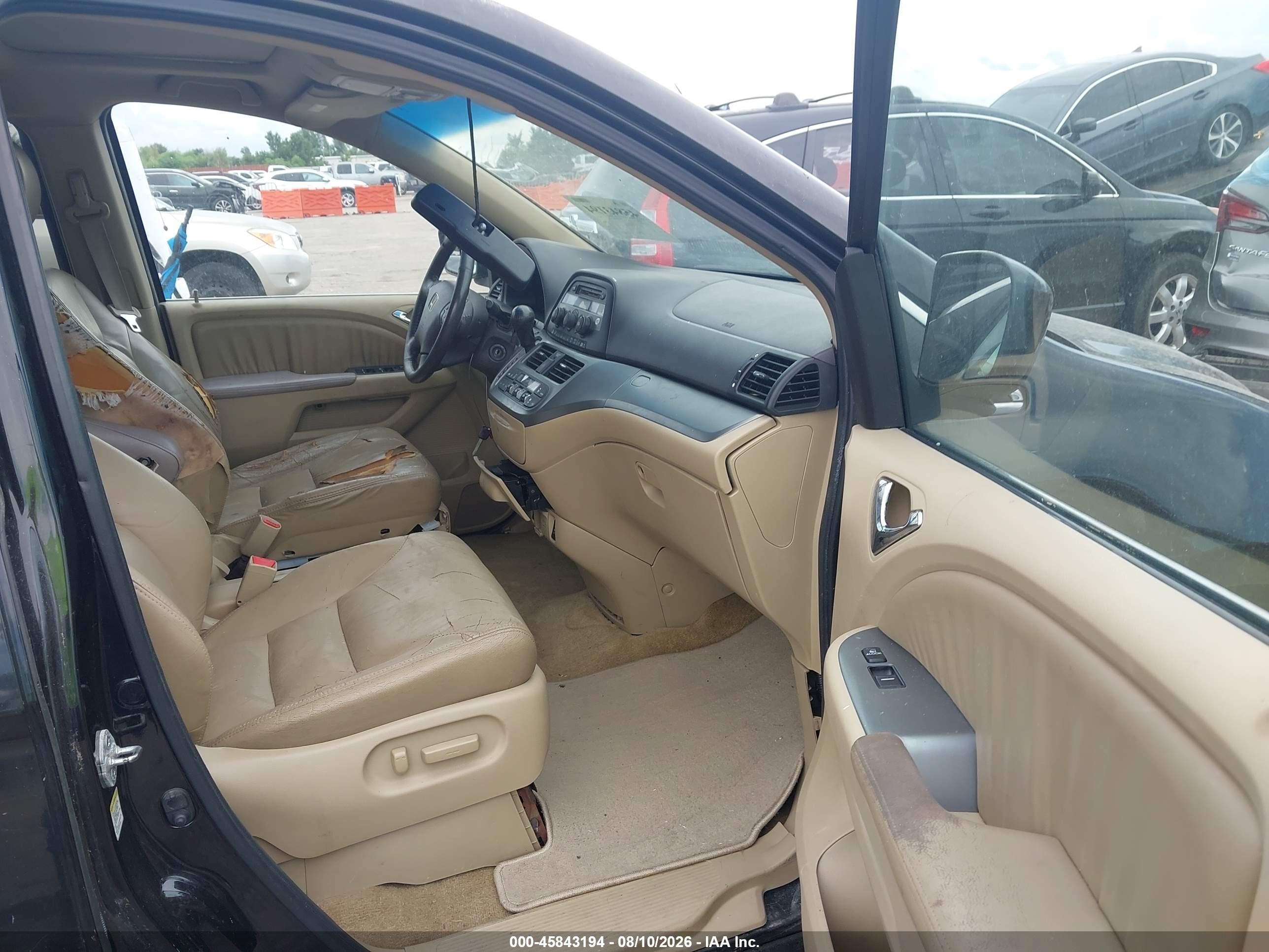 2009 Honda Odyssey Ex-l Black vin: 5FNRL386X9B056146