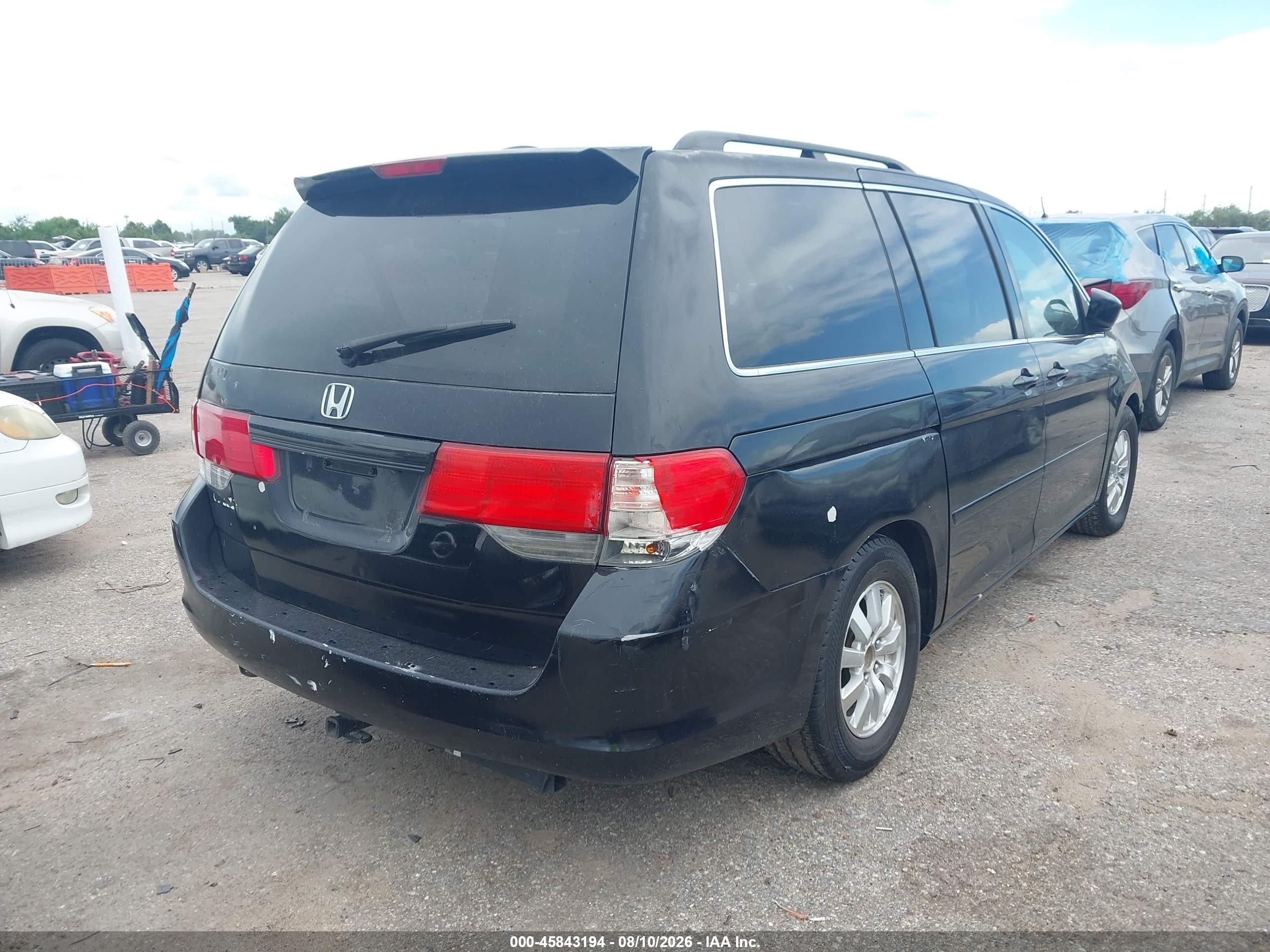 2009 Honda Odyssey Ex-l Black vin: 5FNRL386X9B056146