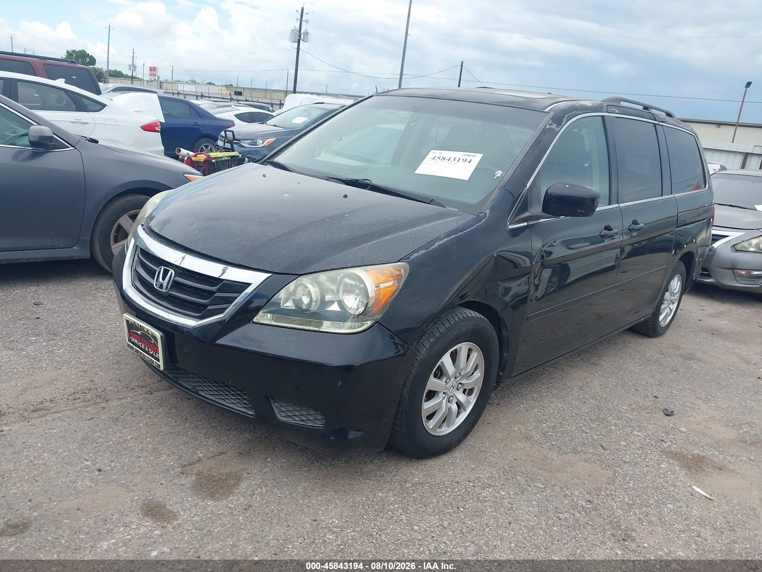 2009 Honda Odyssey Ex-l Black vin: 5FNRL386X9B056146