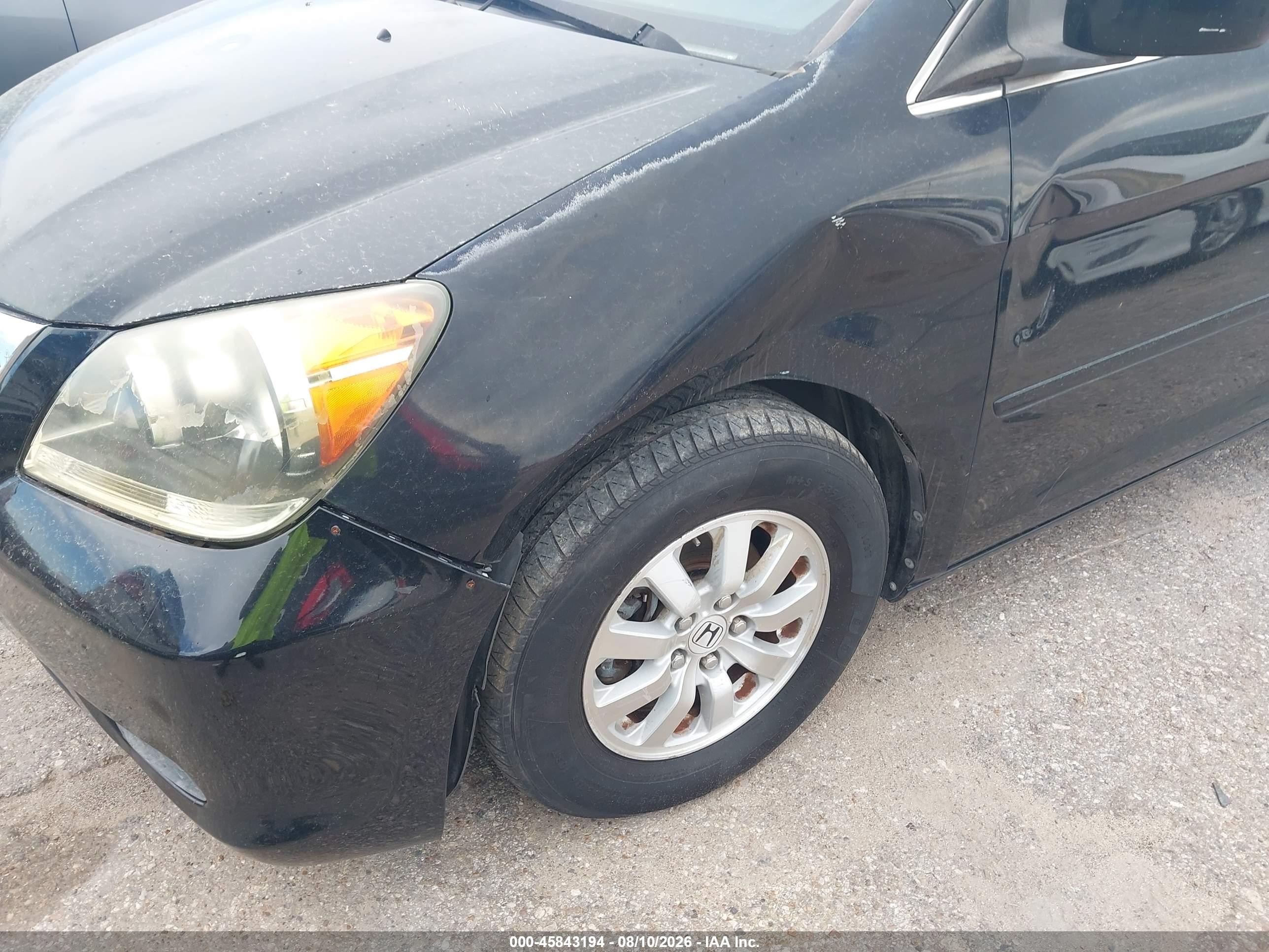 2009 Honda Odyssey Ex-l Black vin: 5FNRL386X9B056146