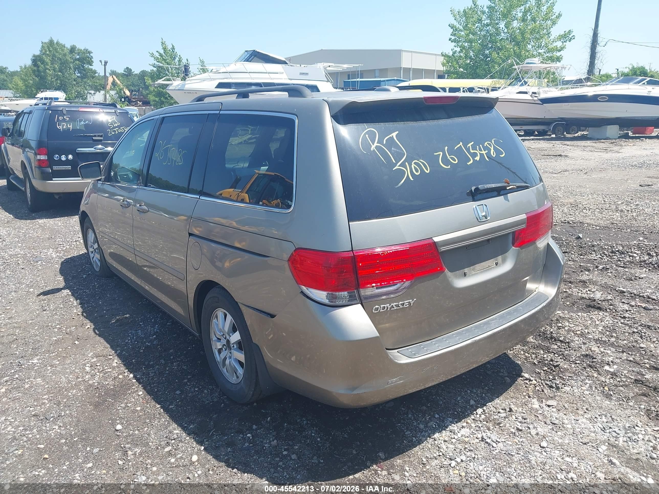 2009 Honda Odyssey Ex-l Tan vin: 5FNRL386X9B404317