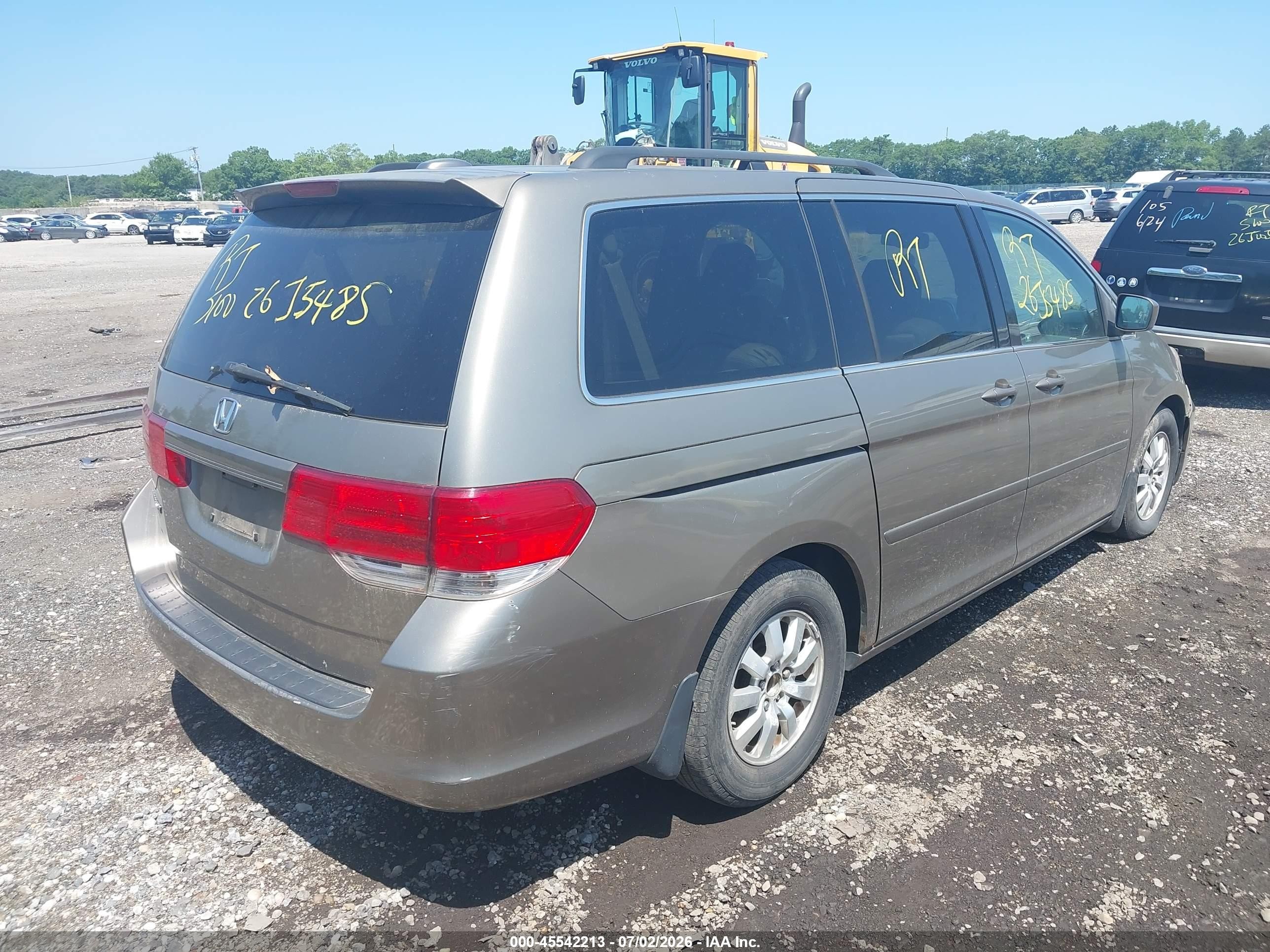 2009 Honda Odyssey Ex-l Tan vin: 5FNRL386X9B404317