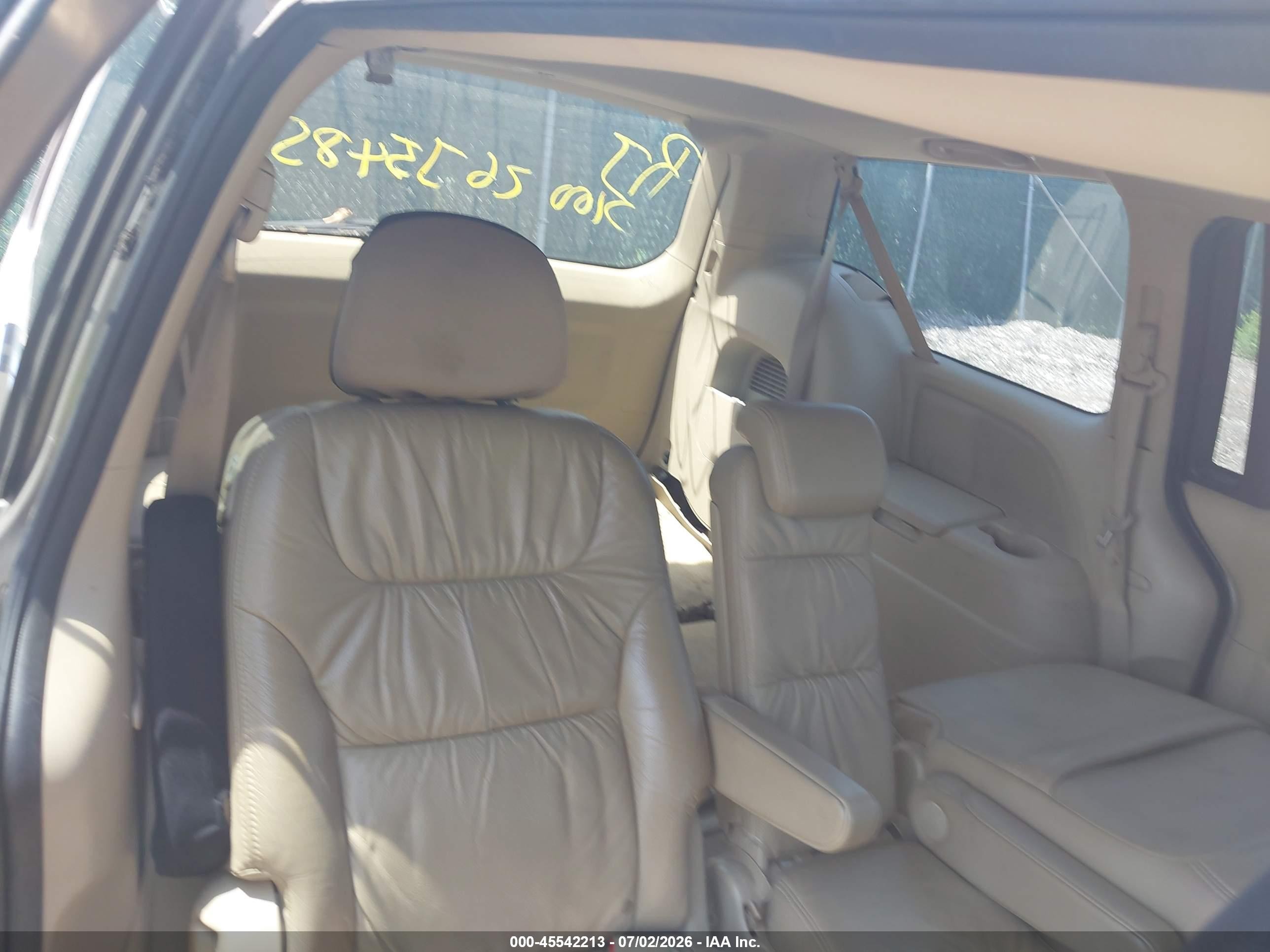 2009 Honda Odyssey Ex-l Tan vin: 5FNRL386X9B404317