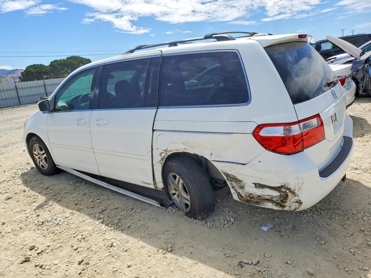2005 Honda Odyssey Exl White vin: 5FNRL38705B019996