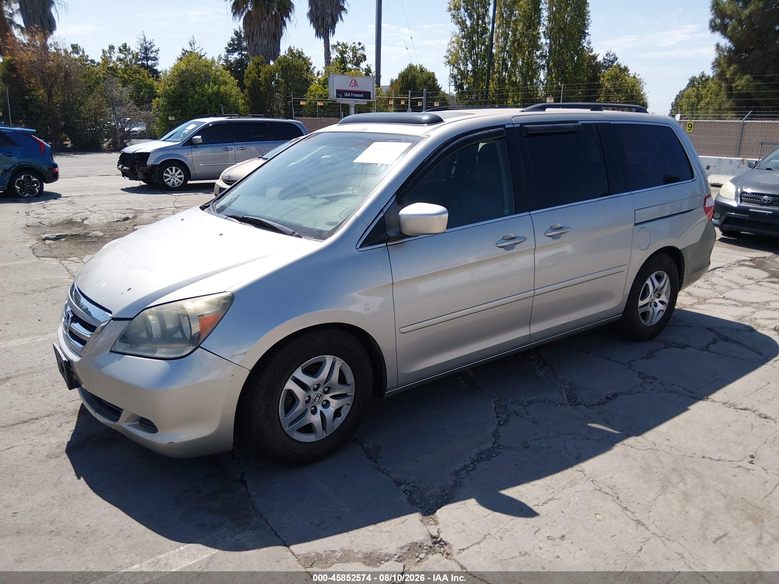 2005 Honda Odyssey Ex-l Gray vin: 5FNRL38705B025622