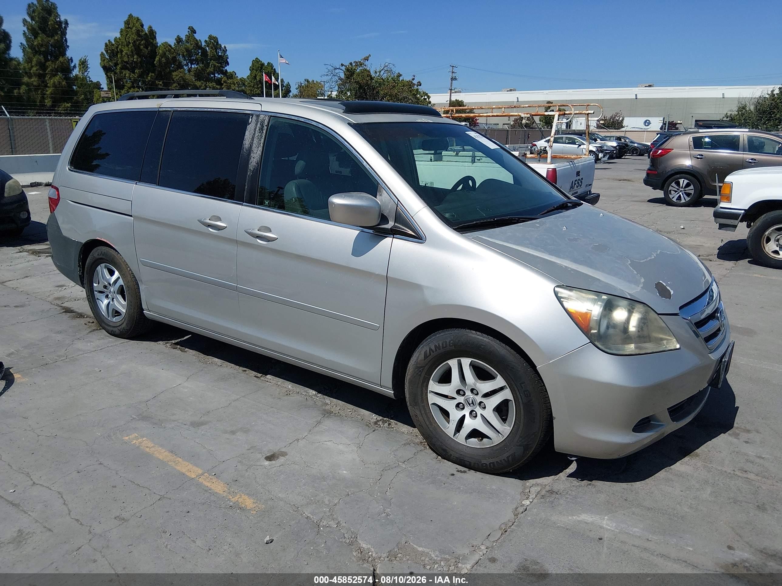 2005 Honda Odyssey Ex-l Gray vin: 5FNRL38705B025622