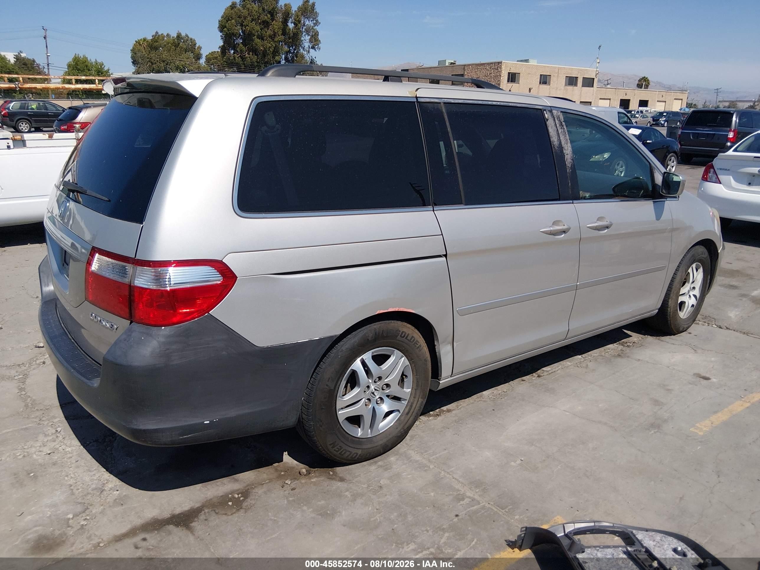 2005 Honda Odyssey Ex-l Gray vin: 5FNRL38705B025622