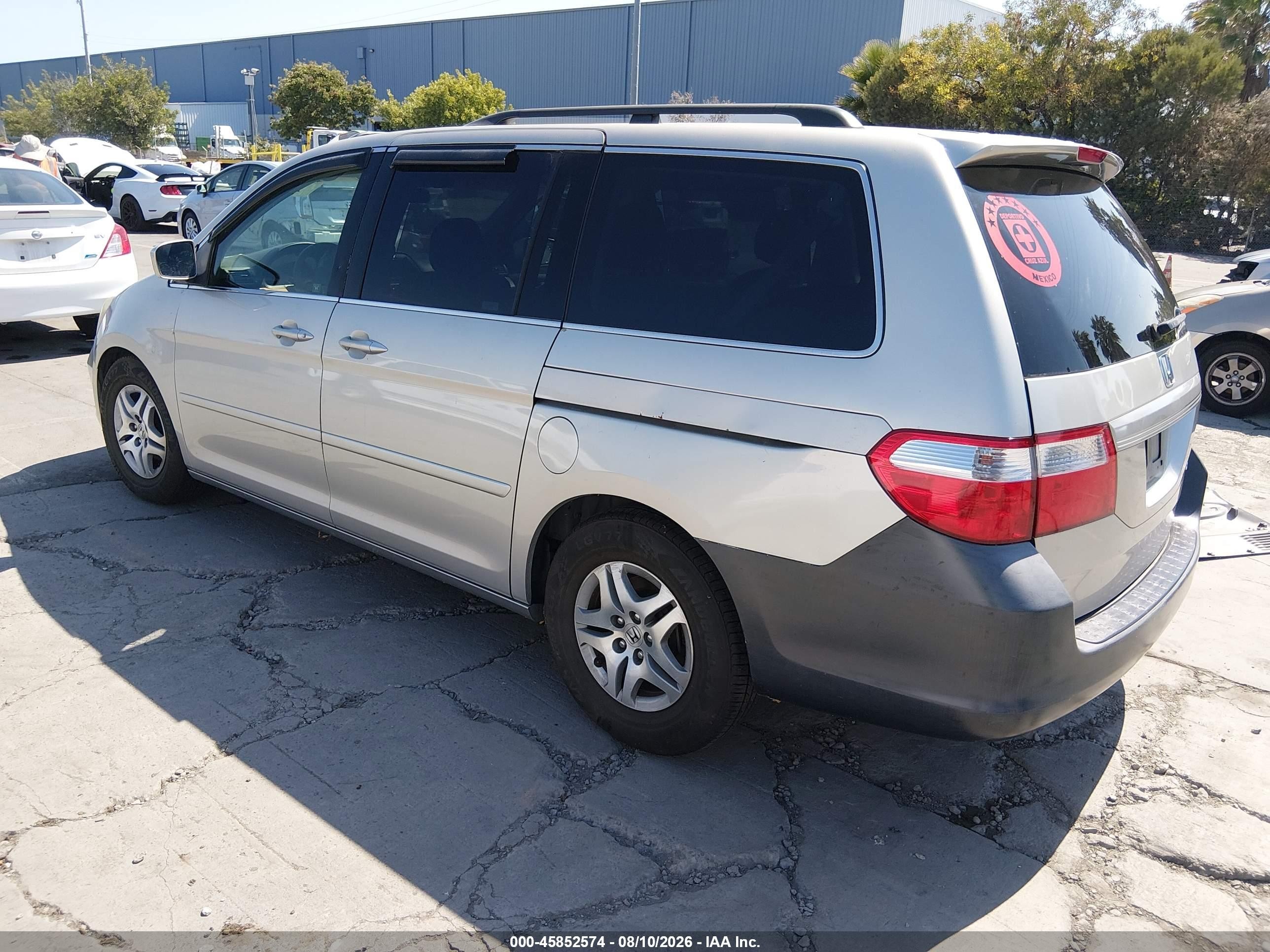 2005 Honda Odyssey Ex-l Gray vin: 5FNRL38705B025622