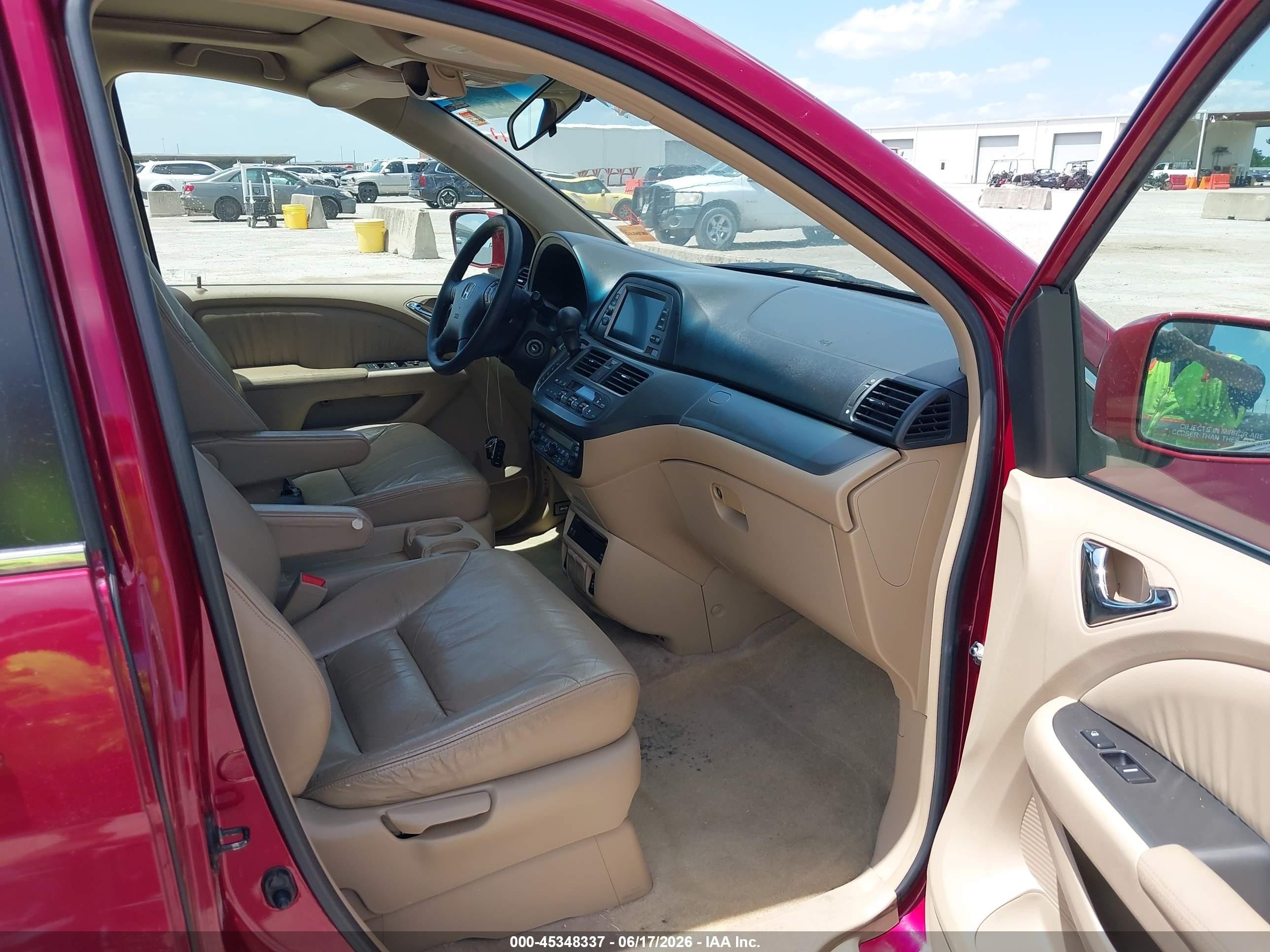 2005 Honda Odyssey Ex-l Red vin: 5FNRL38705B051704