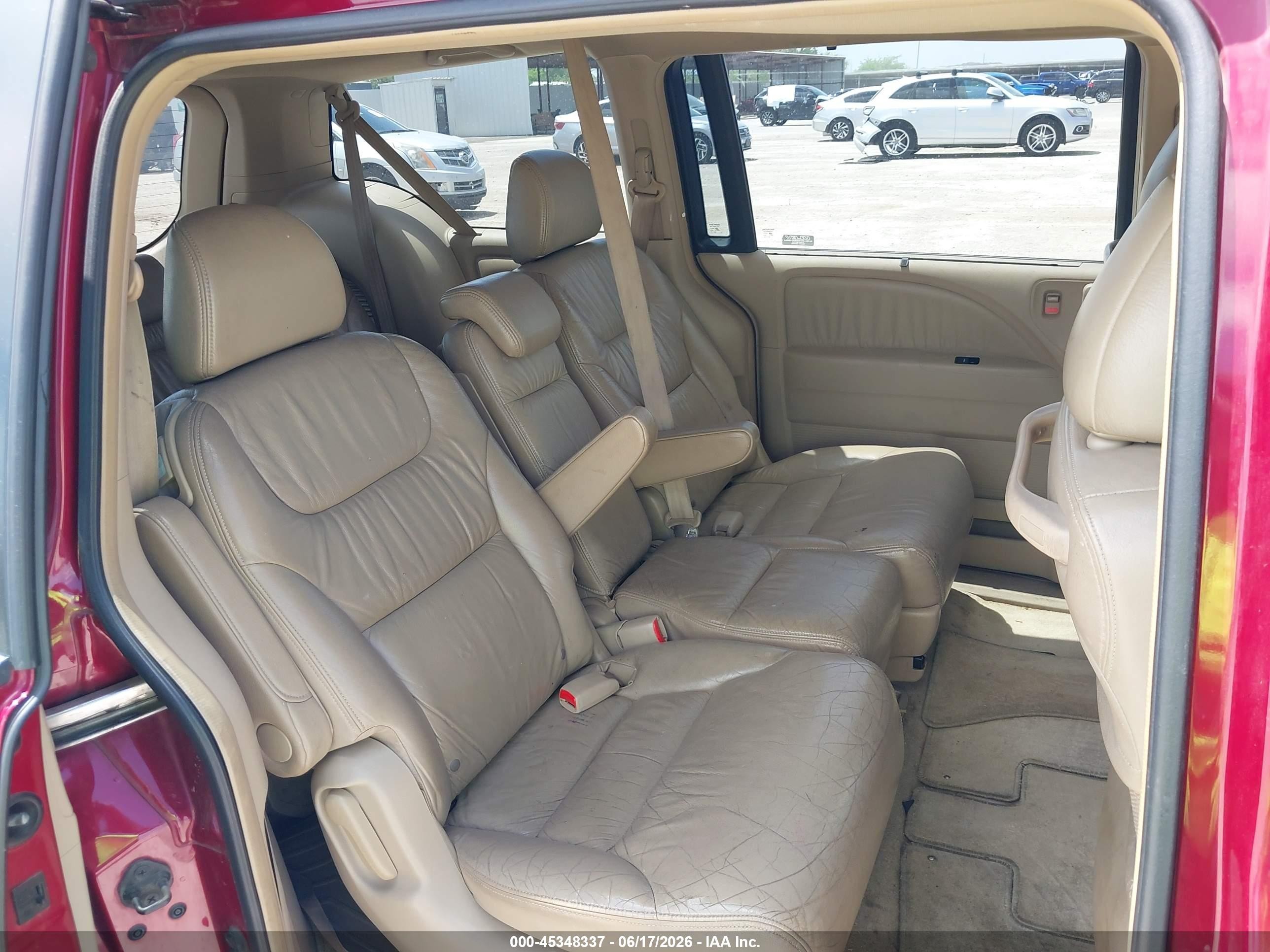 2005 Honda Odyssey Ex-l Red vin: 5FNRL38705B051704