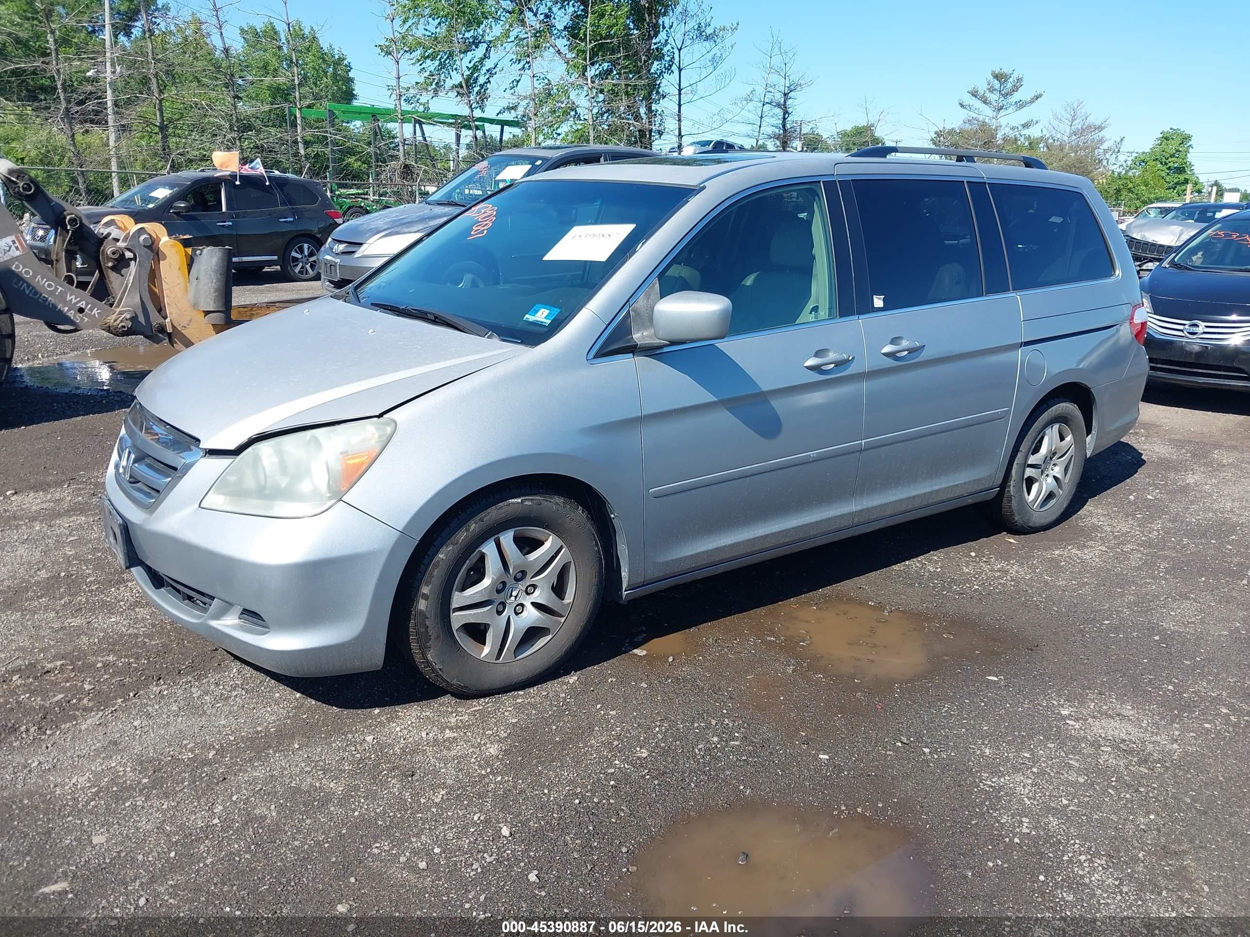 2005 Honda Odyssey Ex-l Серебряный vin: 5FNRL38705B083407