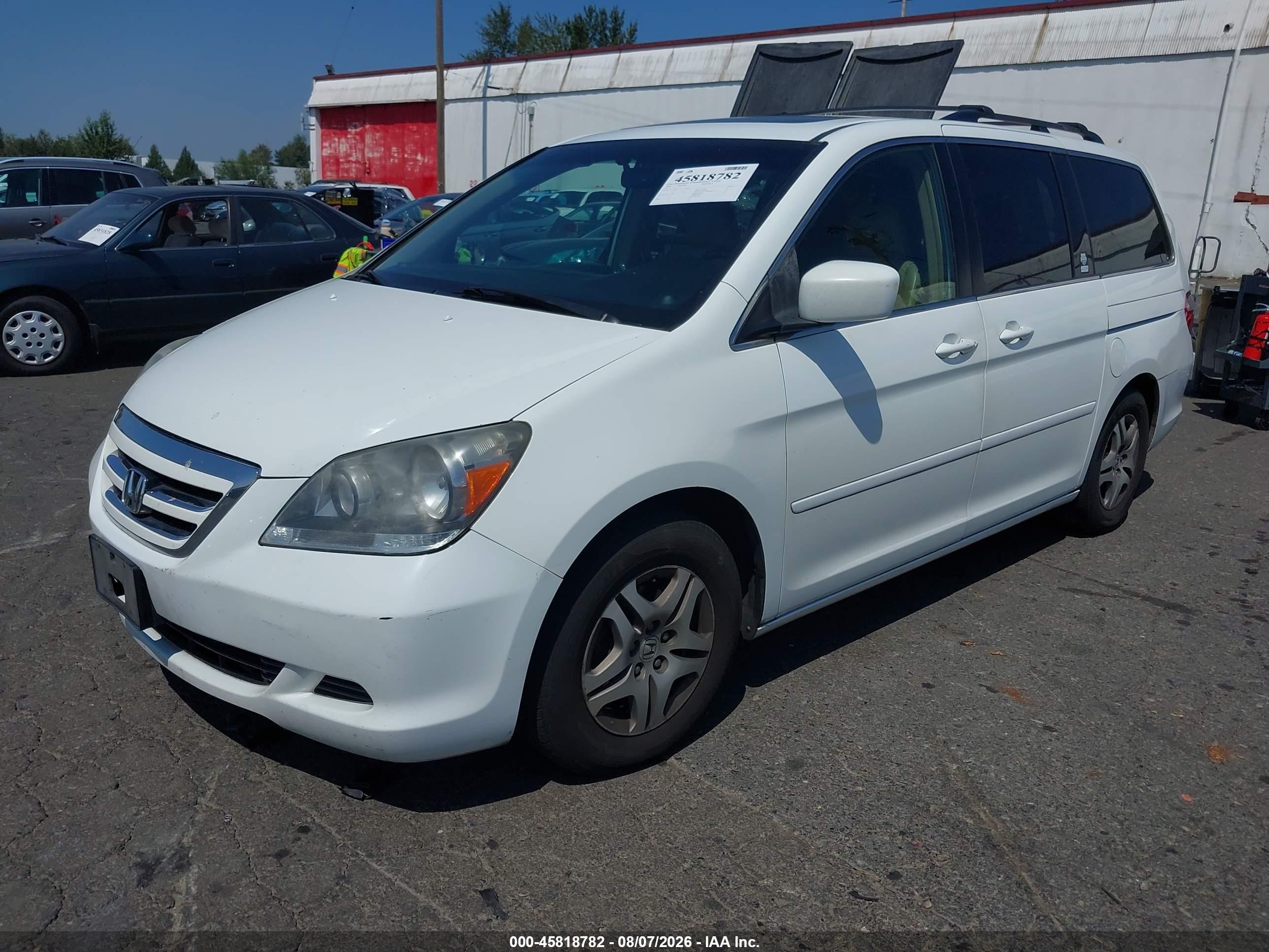 2006 Honda Odyssey Ex-l White vin: 5FNRL38706B004819