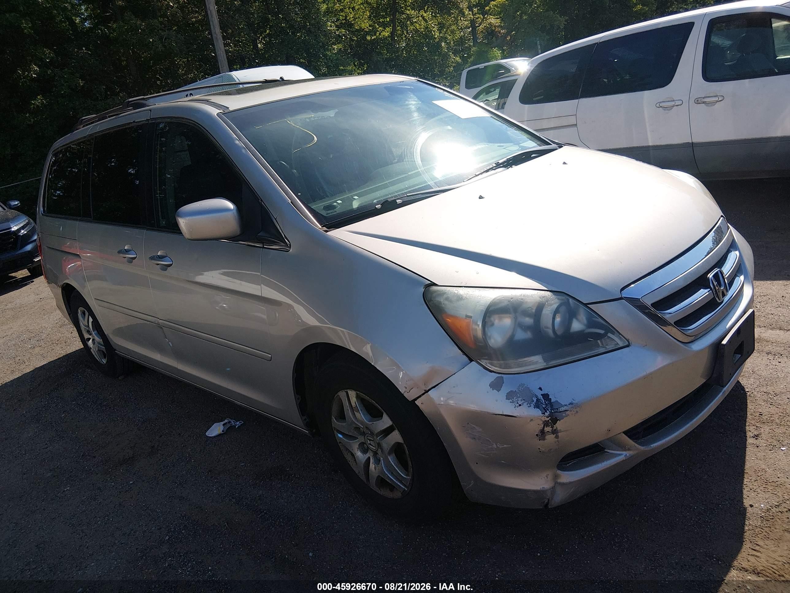 2006 Honda Odyssey Ex-l Silver vin: 5FNRL38706B032166