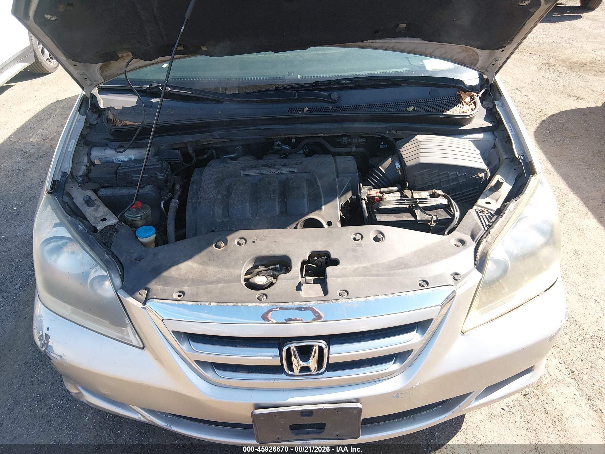 2006 Honda Odyssey Ex-l Silver vin: 5FNRL38706B032166