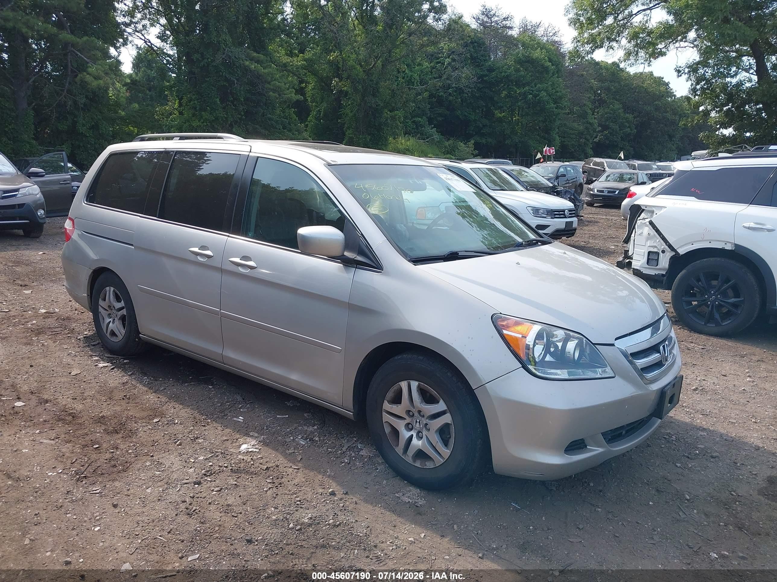 2006 Honda Odyssey Ex-l Gray vin: 5FNRL38706B044091