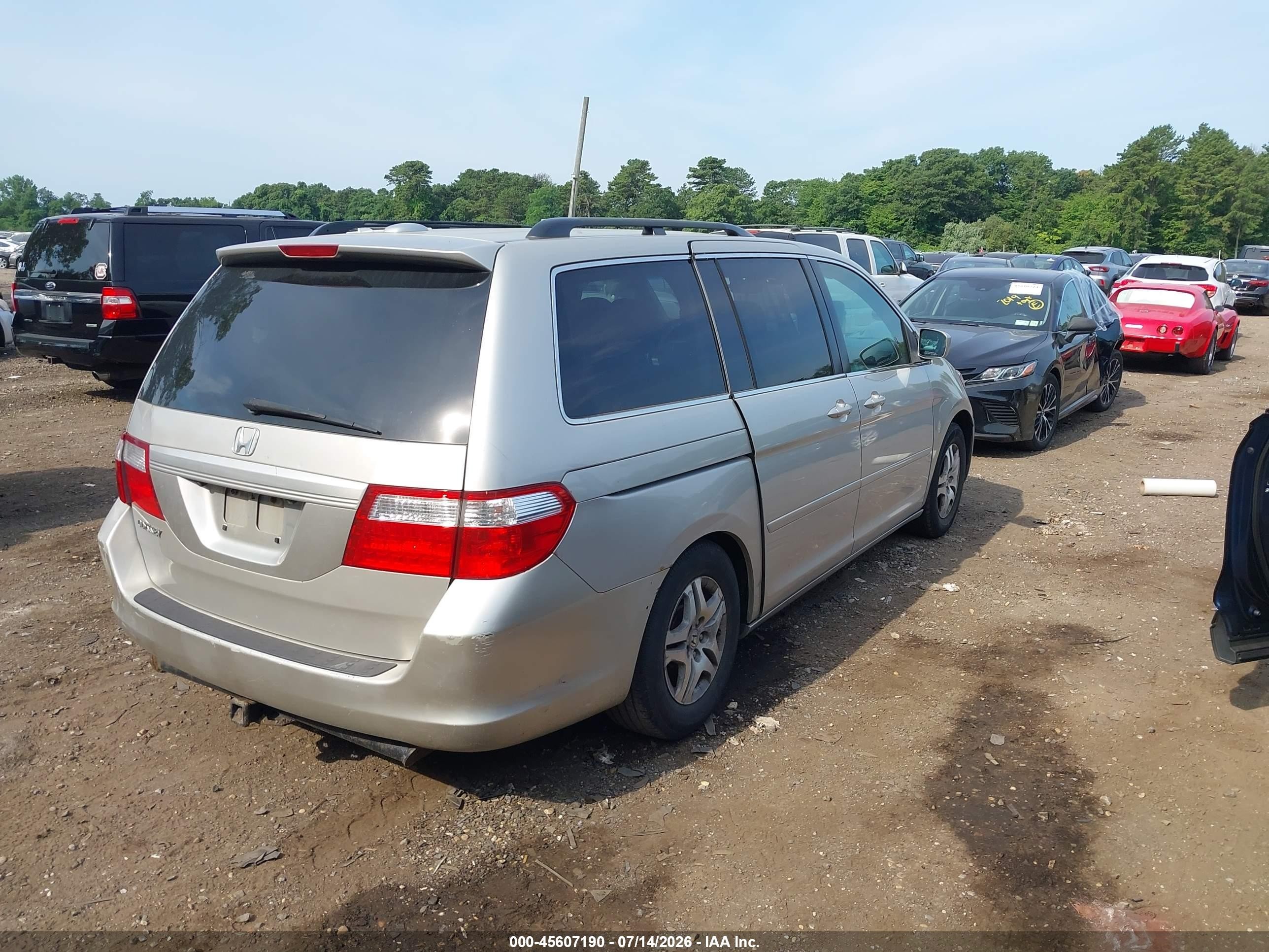2006 Honda Odyssey Ex-l Gray vin: 5FNRL38706B044091