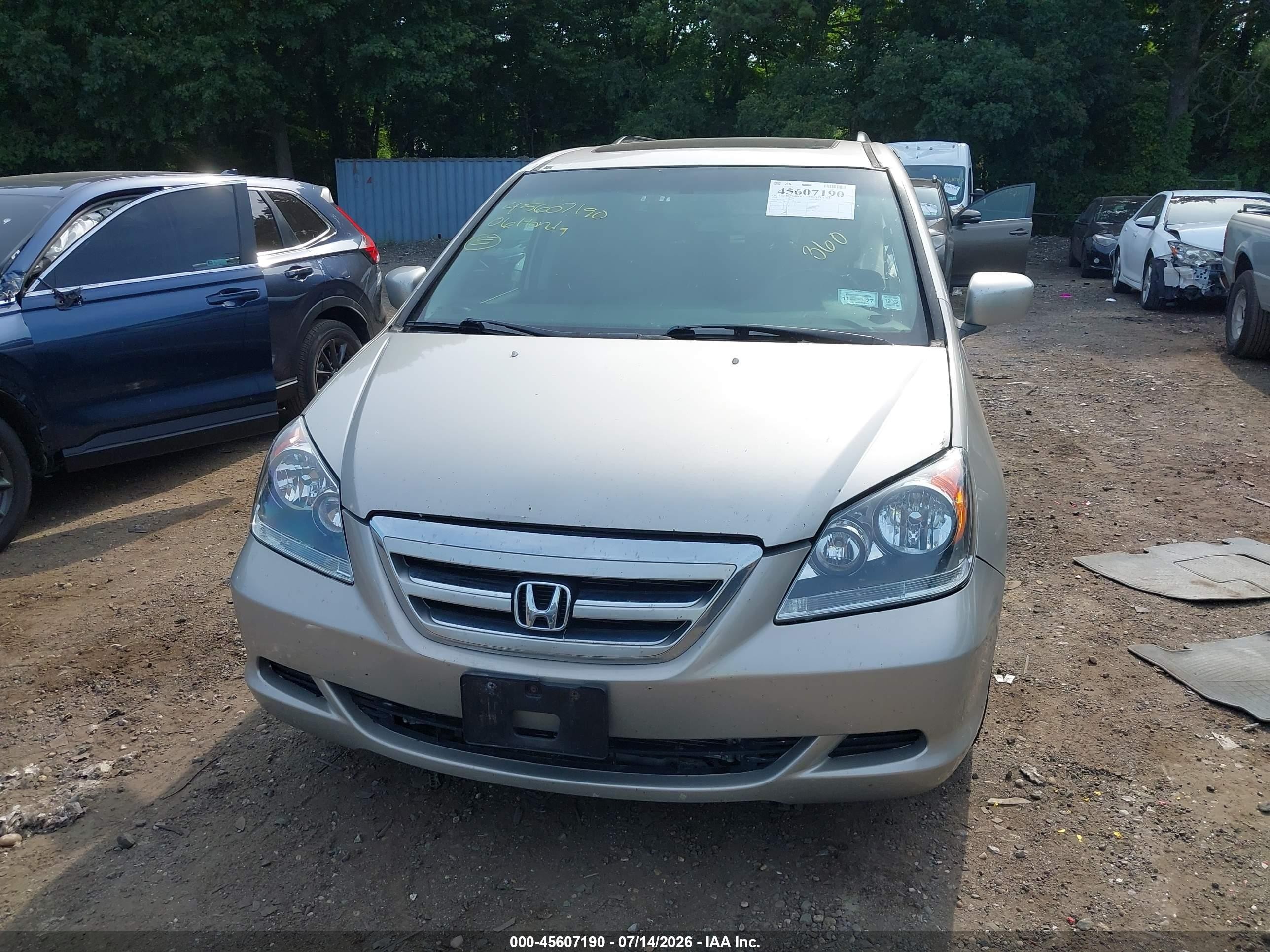 2006 Honda Odyssey Ex-l Gray vin: 5FNRL38706B044091