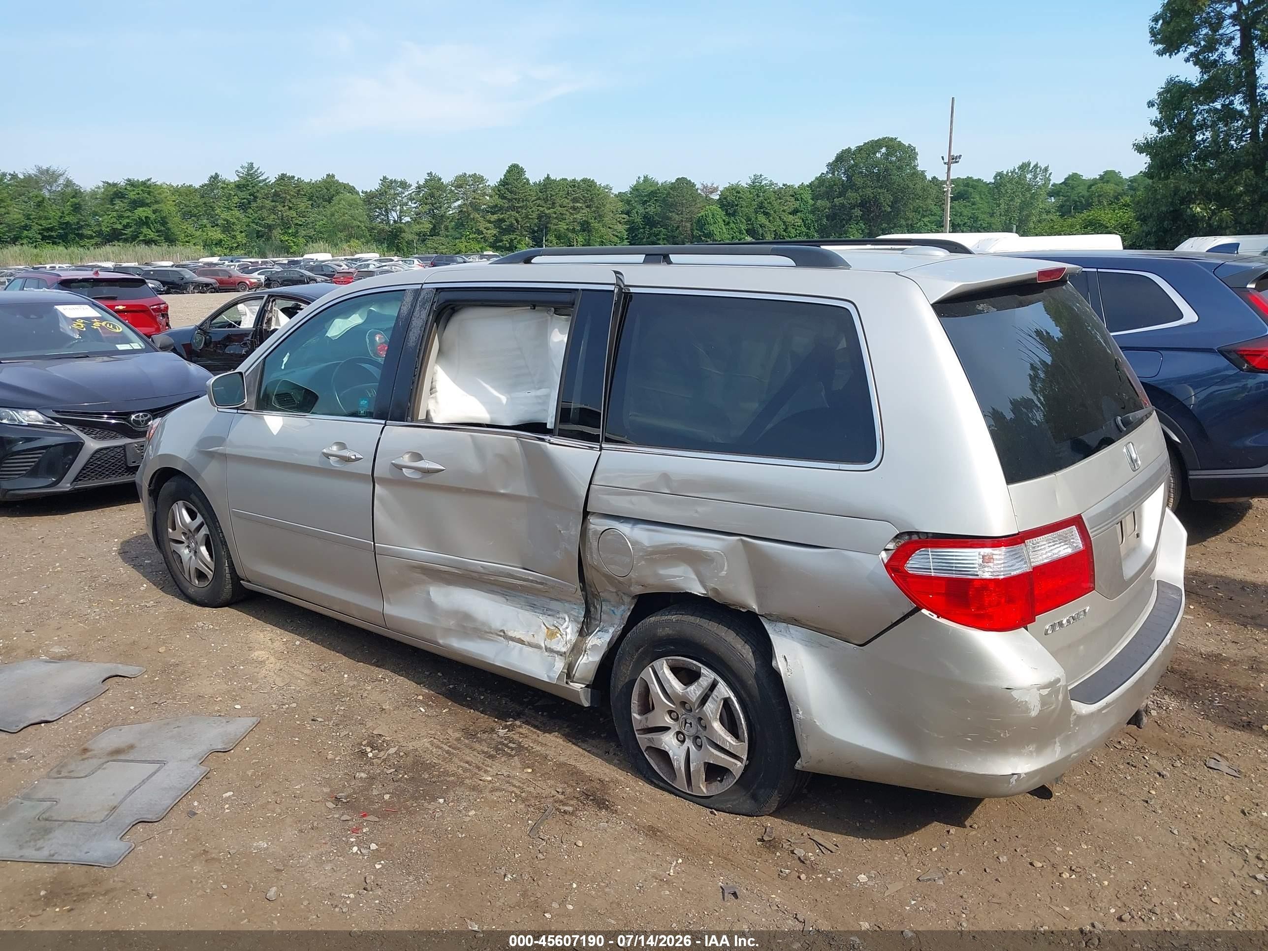 2006 Honda Odyssey Ex-l Gray vin: 5FNRL38706B044091