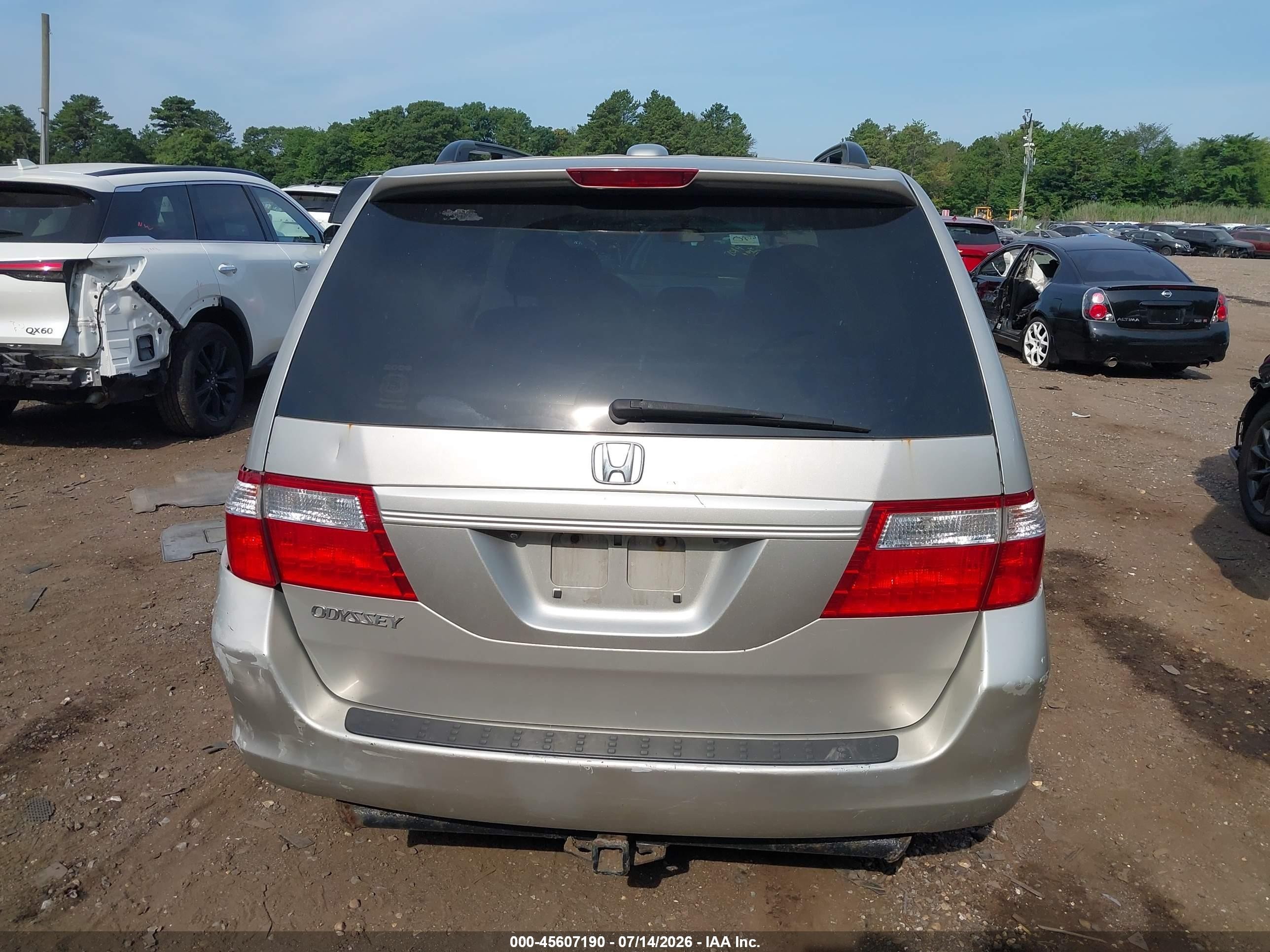 2006 Honda Odyssey Ex-l Gray vin: 5FNRL38706B044091