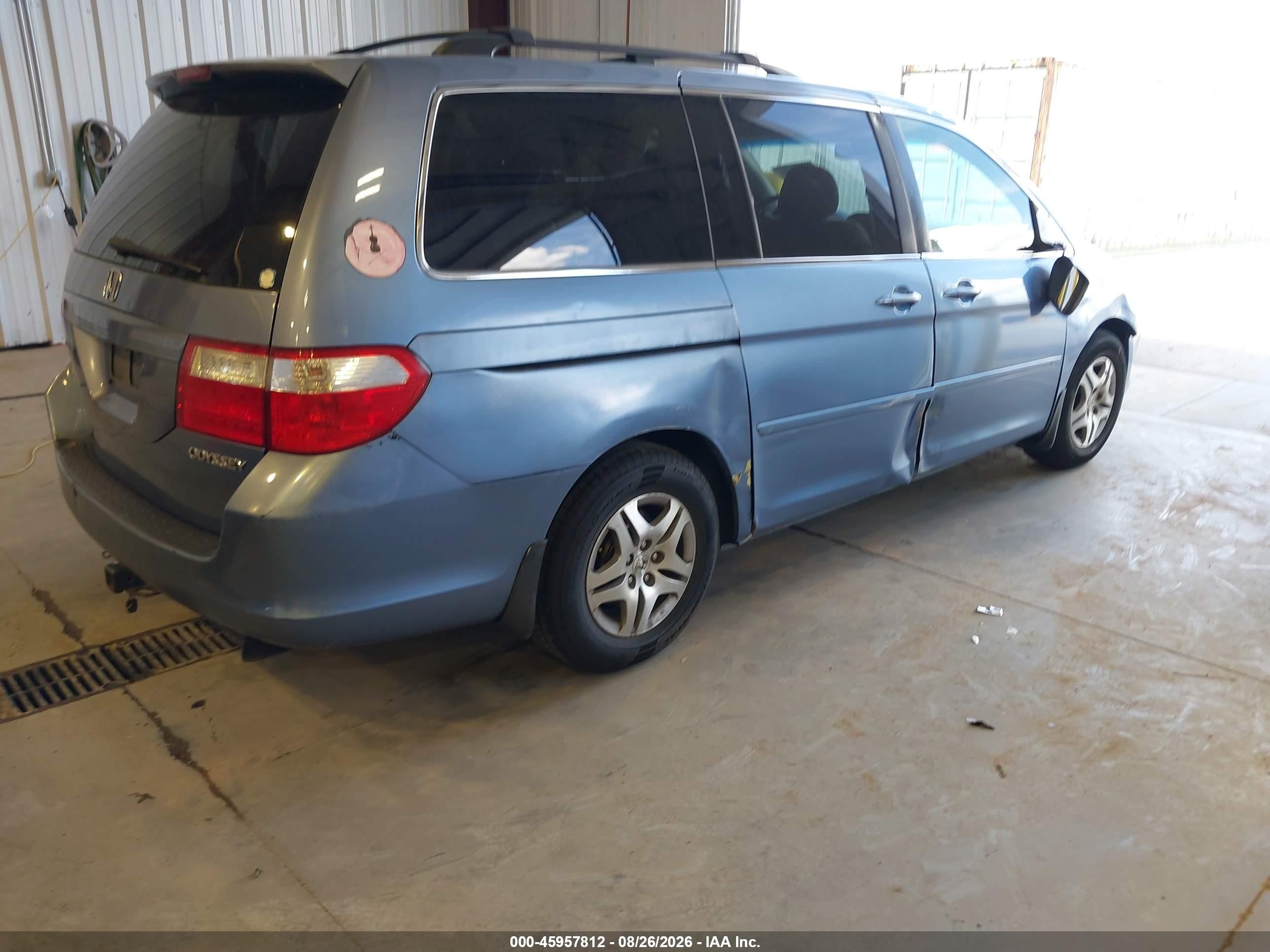 2006 Honda Odyssey Ex-l Blue vin: 5FNRL38706B065393