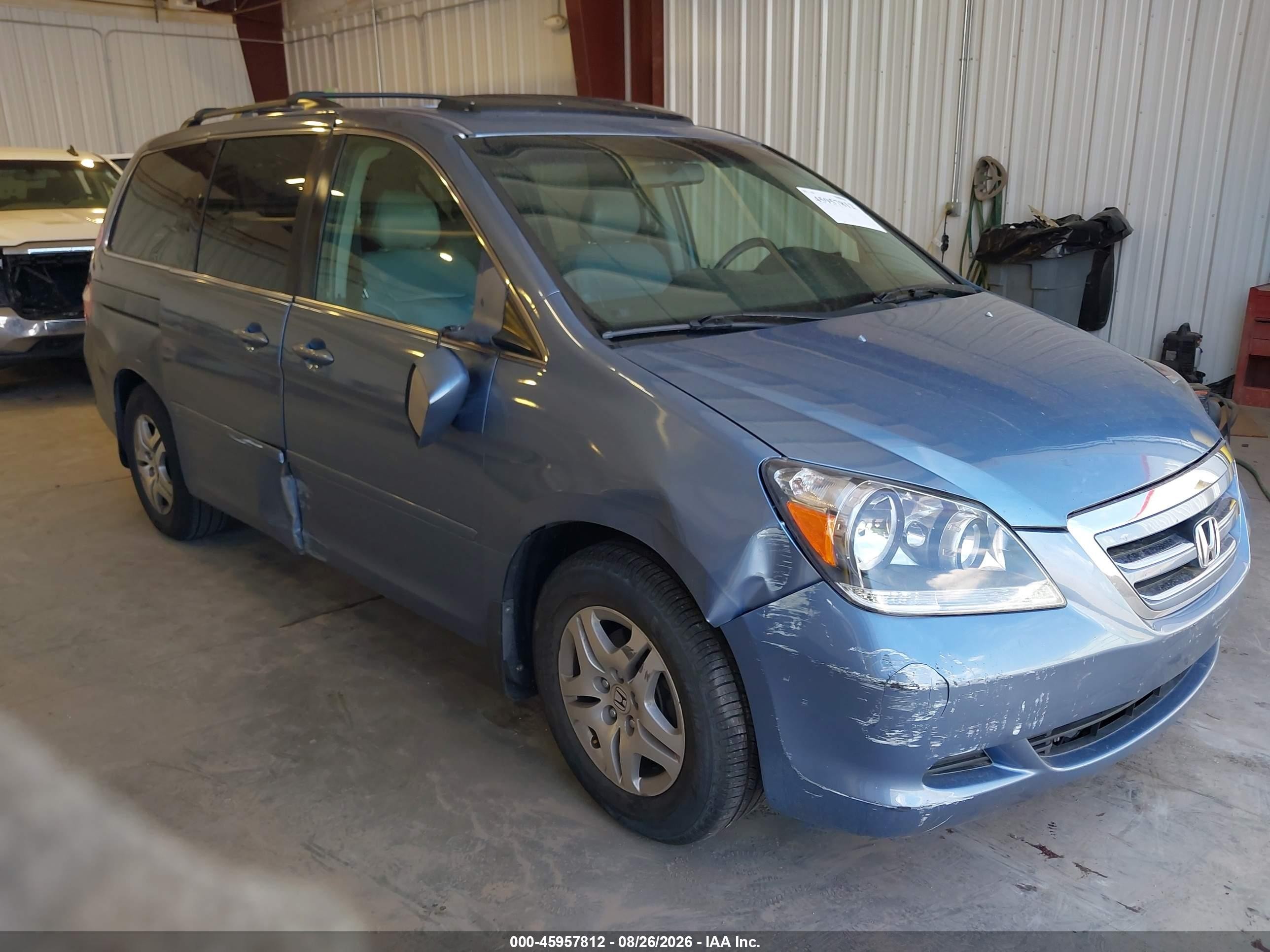 2006 Honda Odyssey Ex-l Blue vin: 5FNRL38706B065393