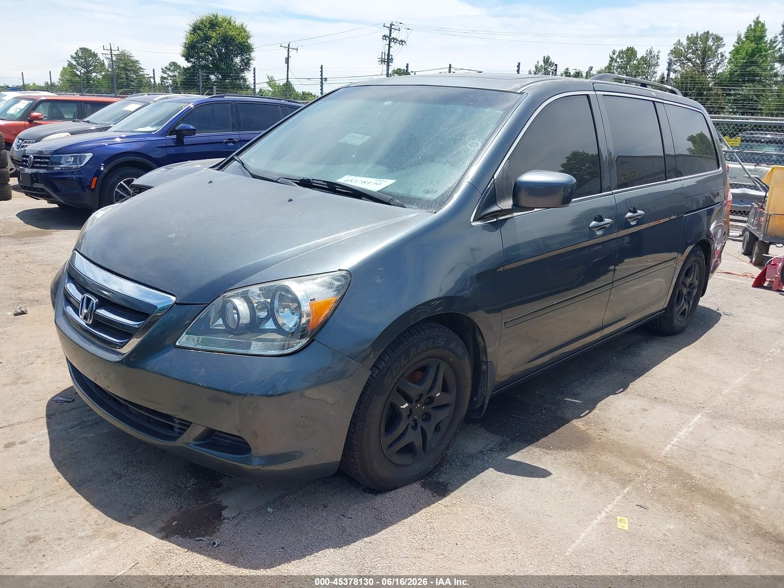 2006 Honda Odyssey Ex-l Gray vin: 5FNRL38706B436892