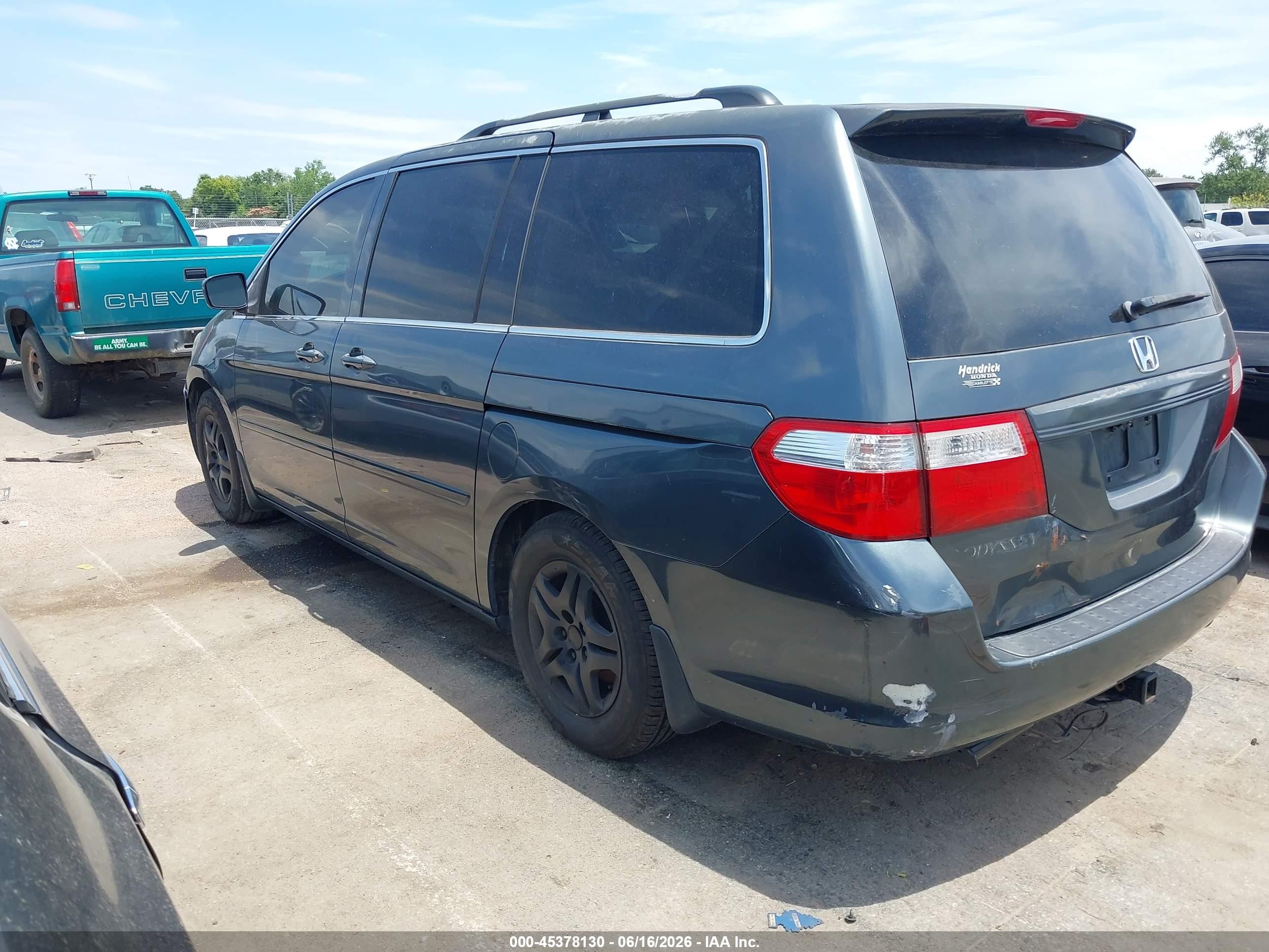2006 Honda Odyssey Ex-l Gray vin: 5FNRL38706B436892