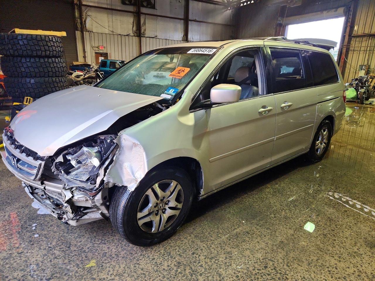 2006 Honda Odyssey Exl Silver vin: 5FNRL38706B441588