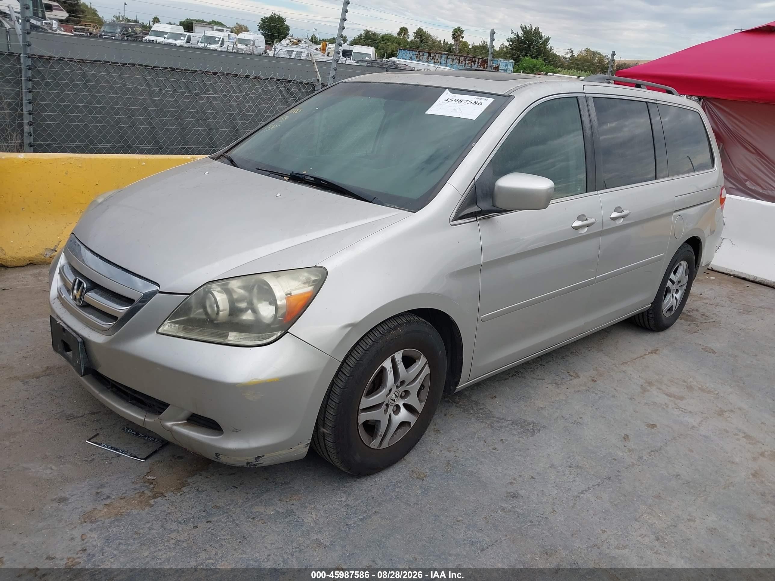 2006 Honda Odyssey Ex-l Tan vin: 5FNRL38706B449173