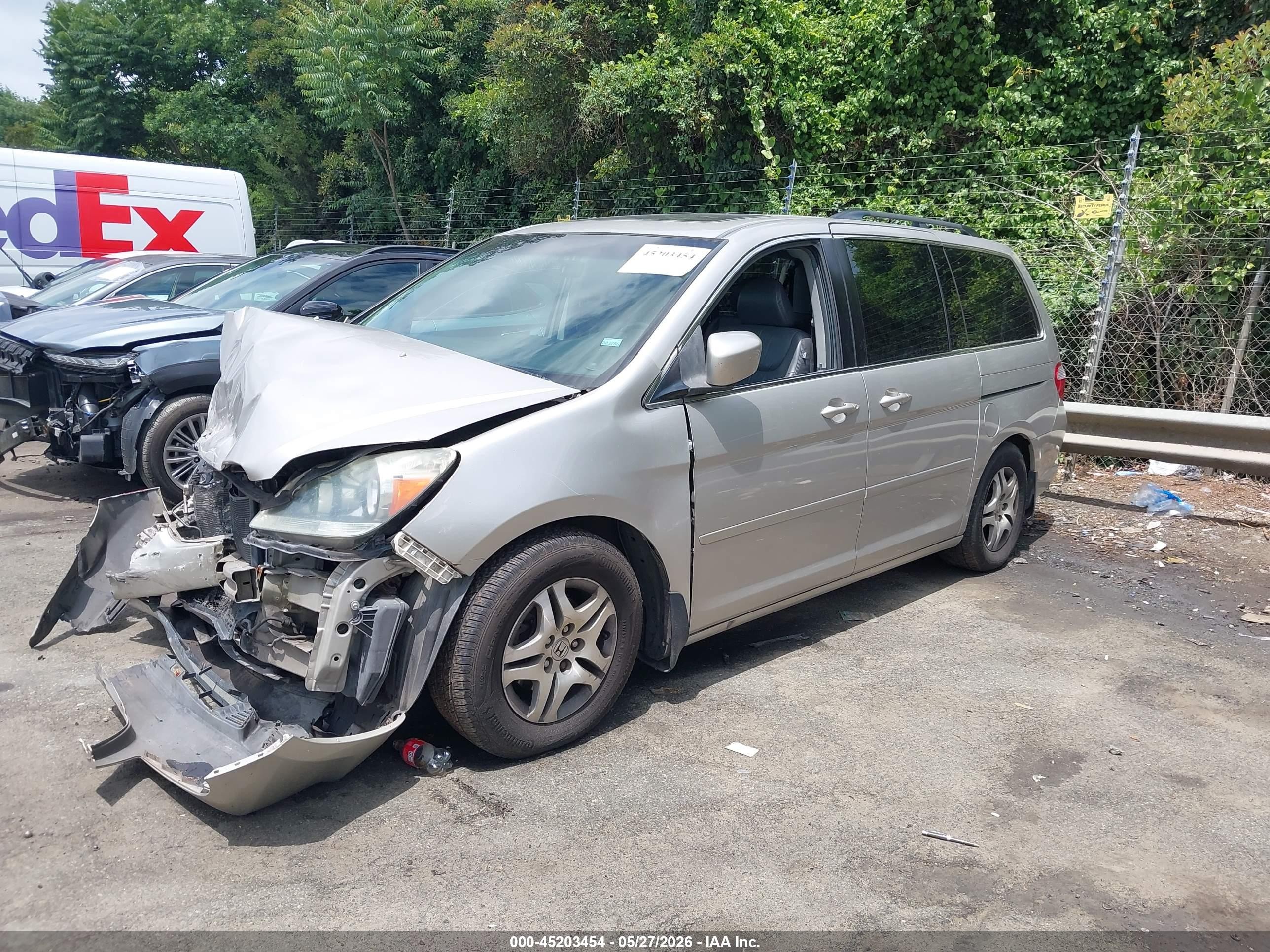 2006 Honda Odyssey Ex-l Gray vin: 5FNRL38706B454289