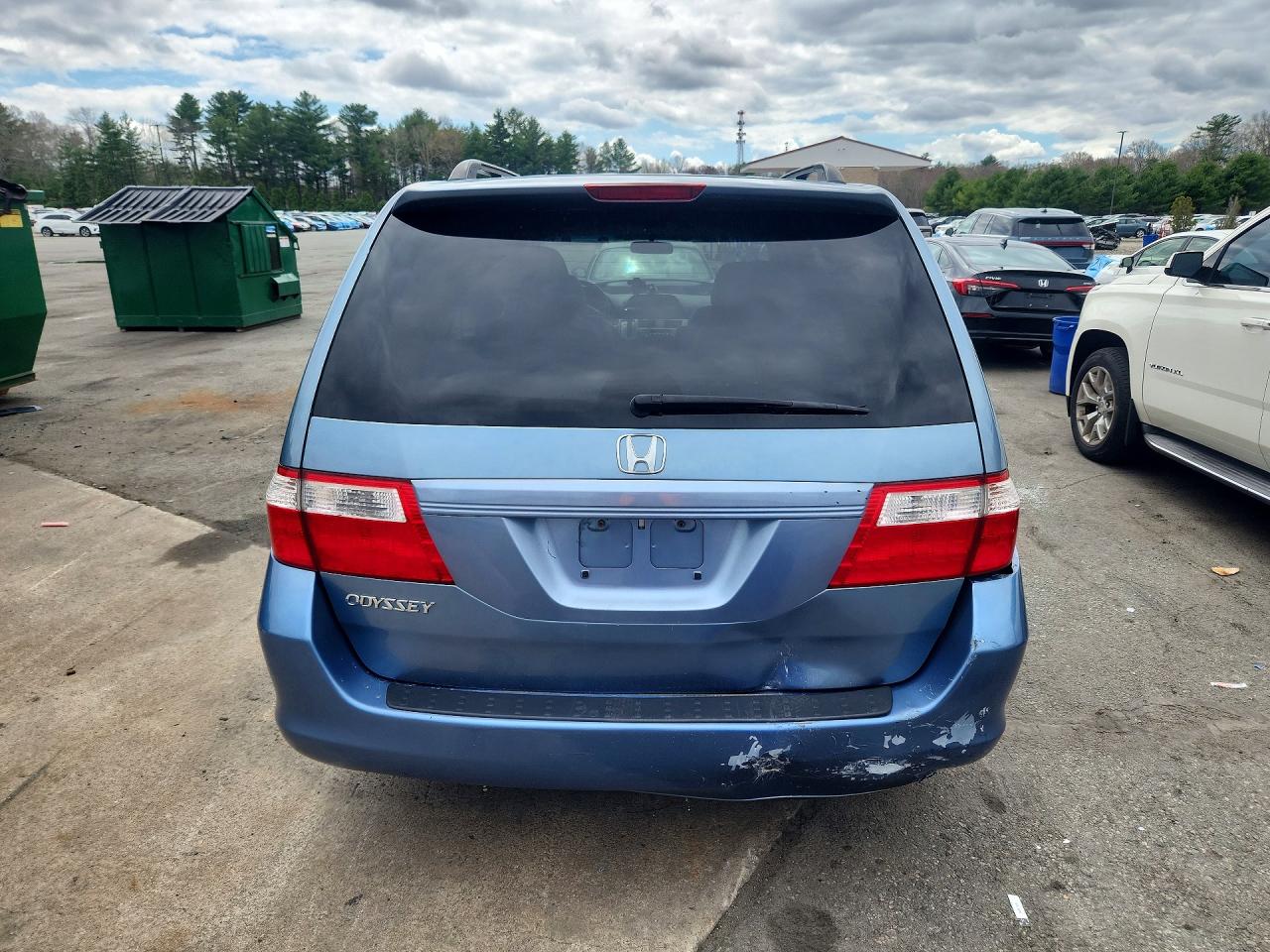 2007 Honda Odyssey Exl Blue vin: 5FNRL38707B067016