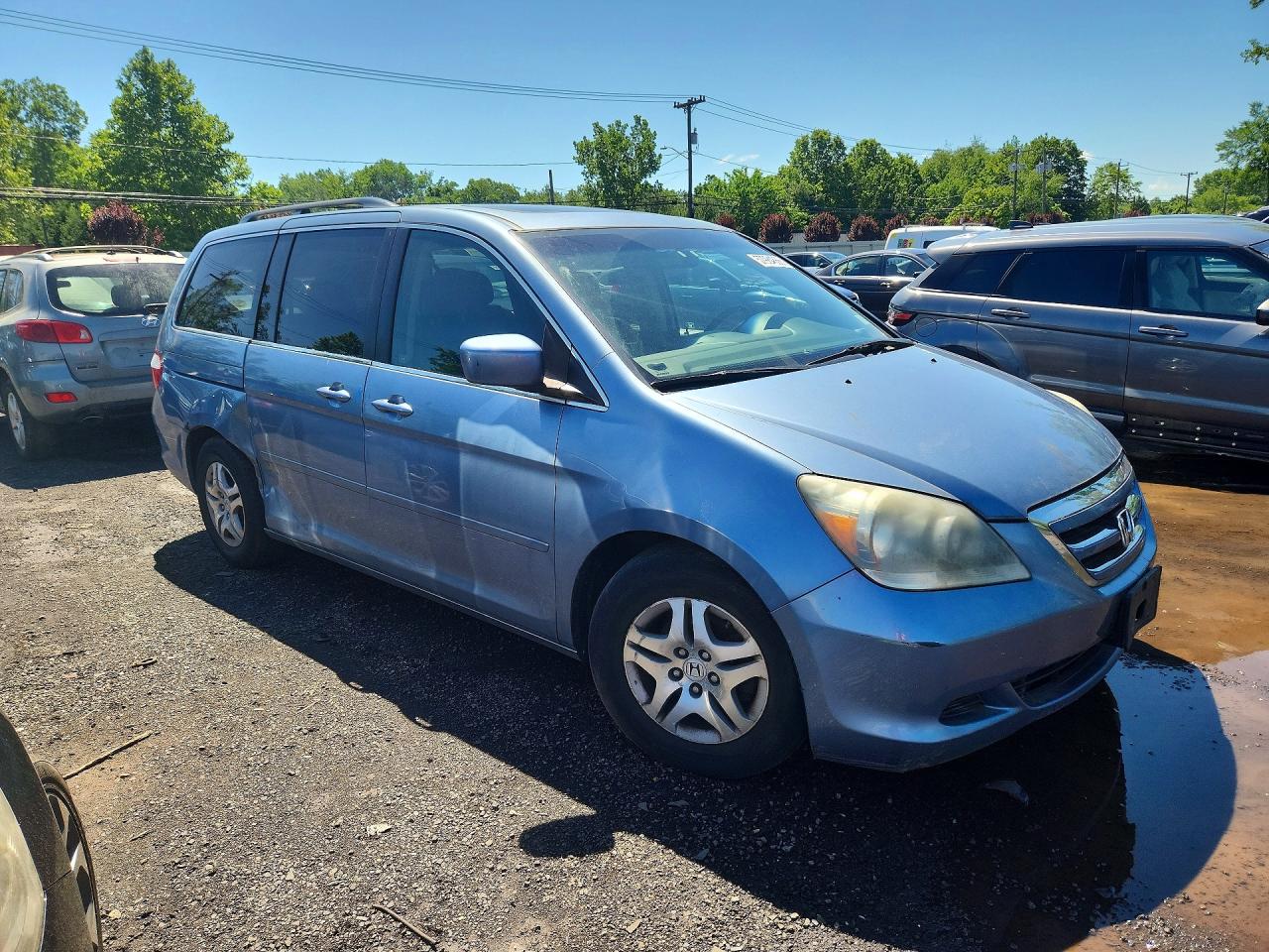 2007 Honda Odyssey Exl Blue vin: 5FNRL38707B071907
