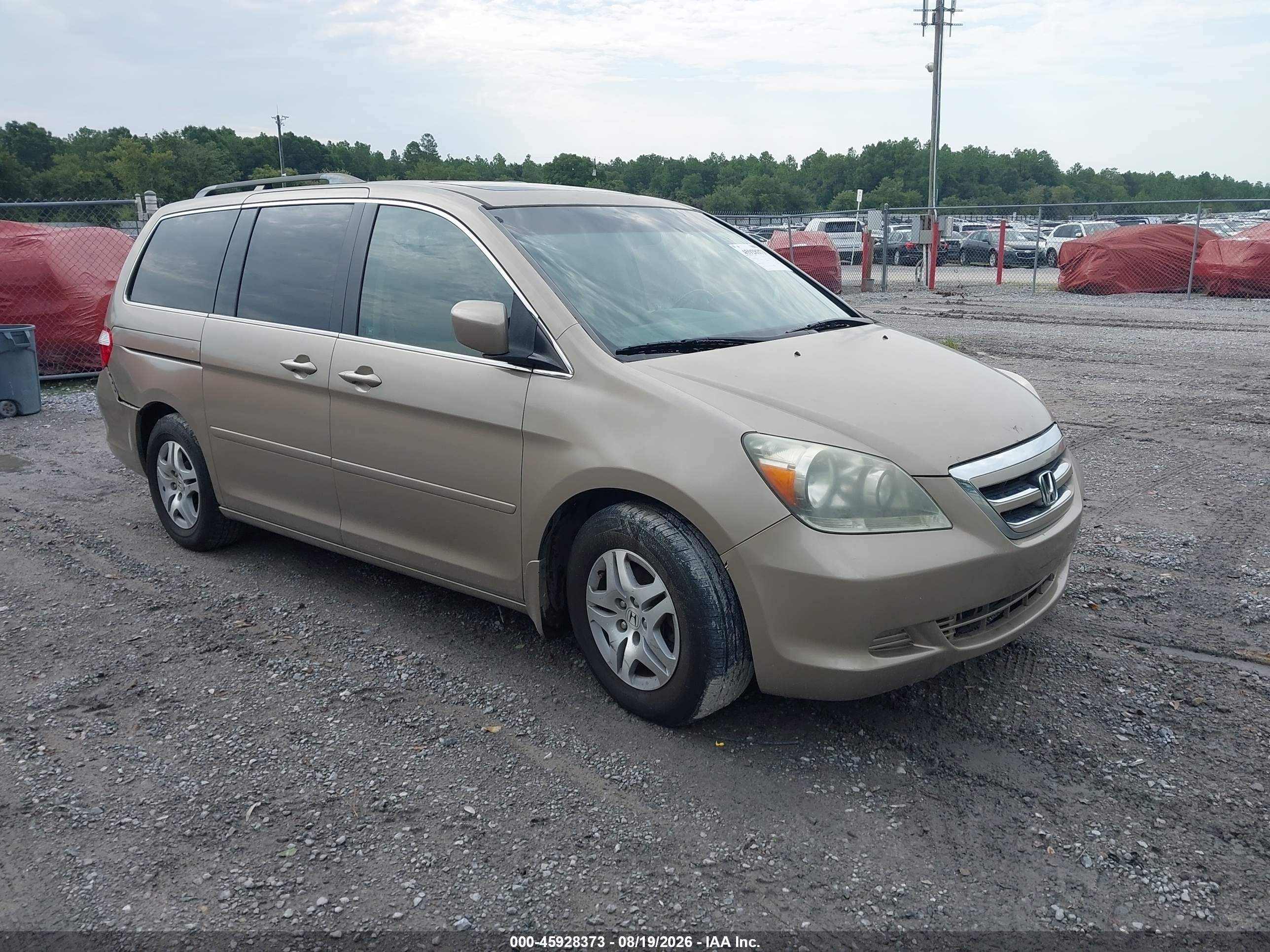2007 Honda Odyssey Ex-l Gold vin: 5FNRL38707B105909