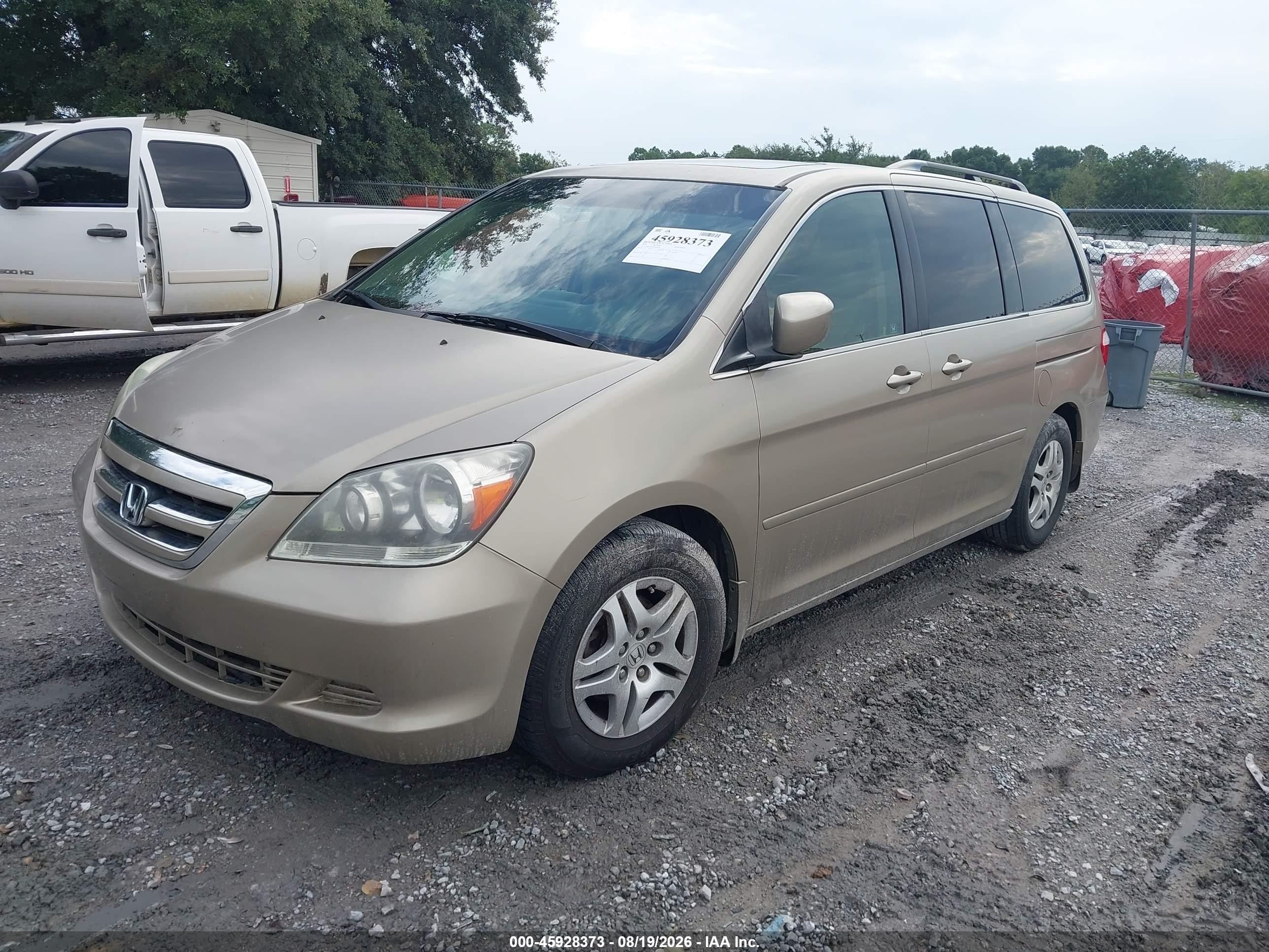 2007 Honda Odyssey Ex-l Gold vin: 5FNRL38707B105909