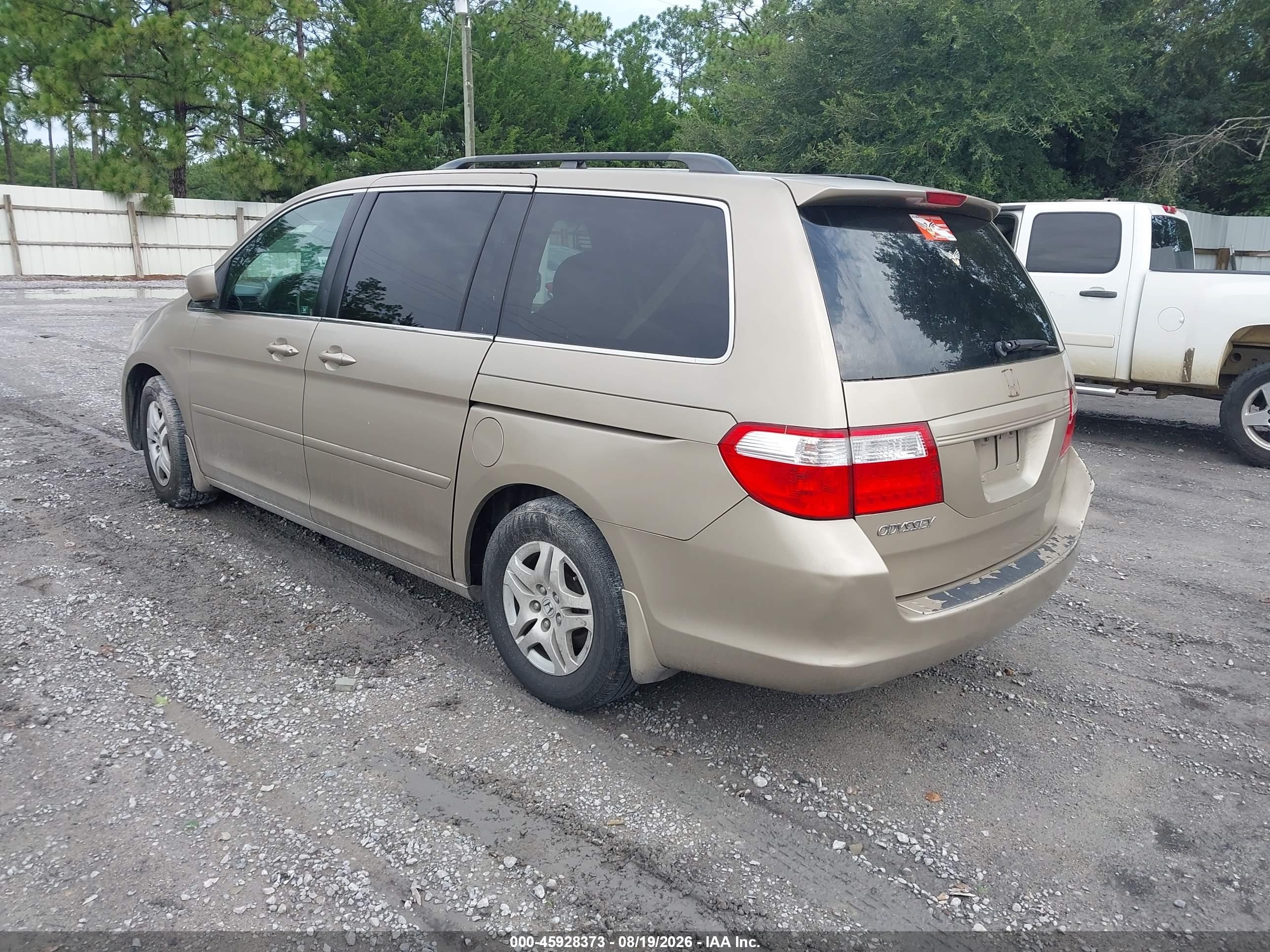 2007 Honda Odyssey Ex-l Gold vin: 5FNRL38707B105909