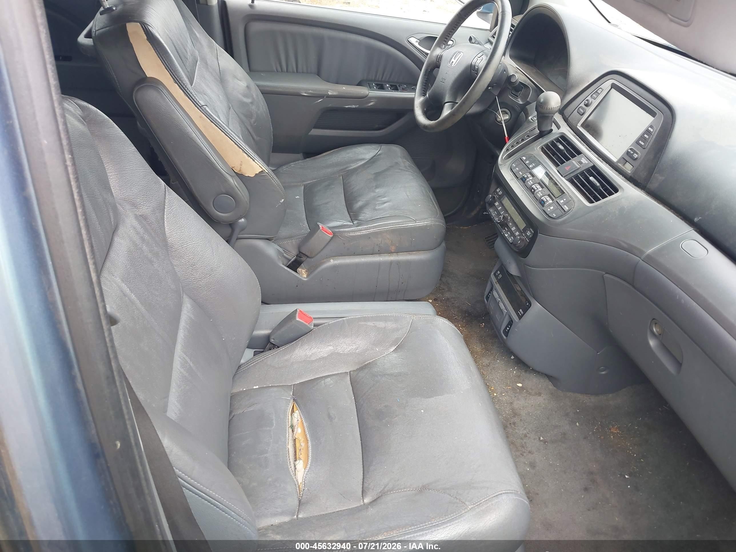 2007 Honda Odyssey Ex-l Blue vin: 5FNRL38707B127201