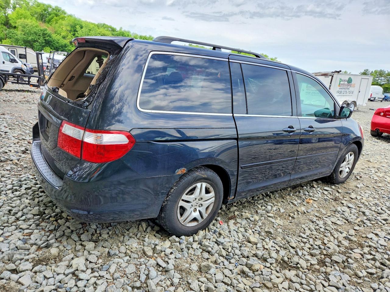 2007 Honda Odyssey Exl Black vin: 5FNRL38707B130535