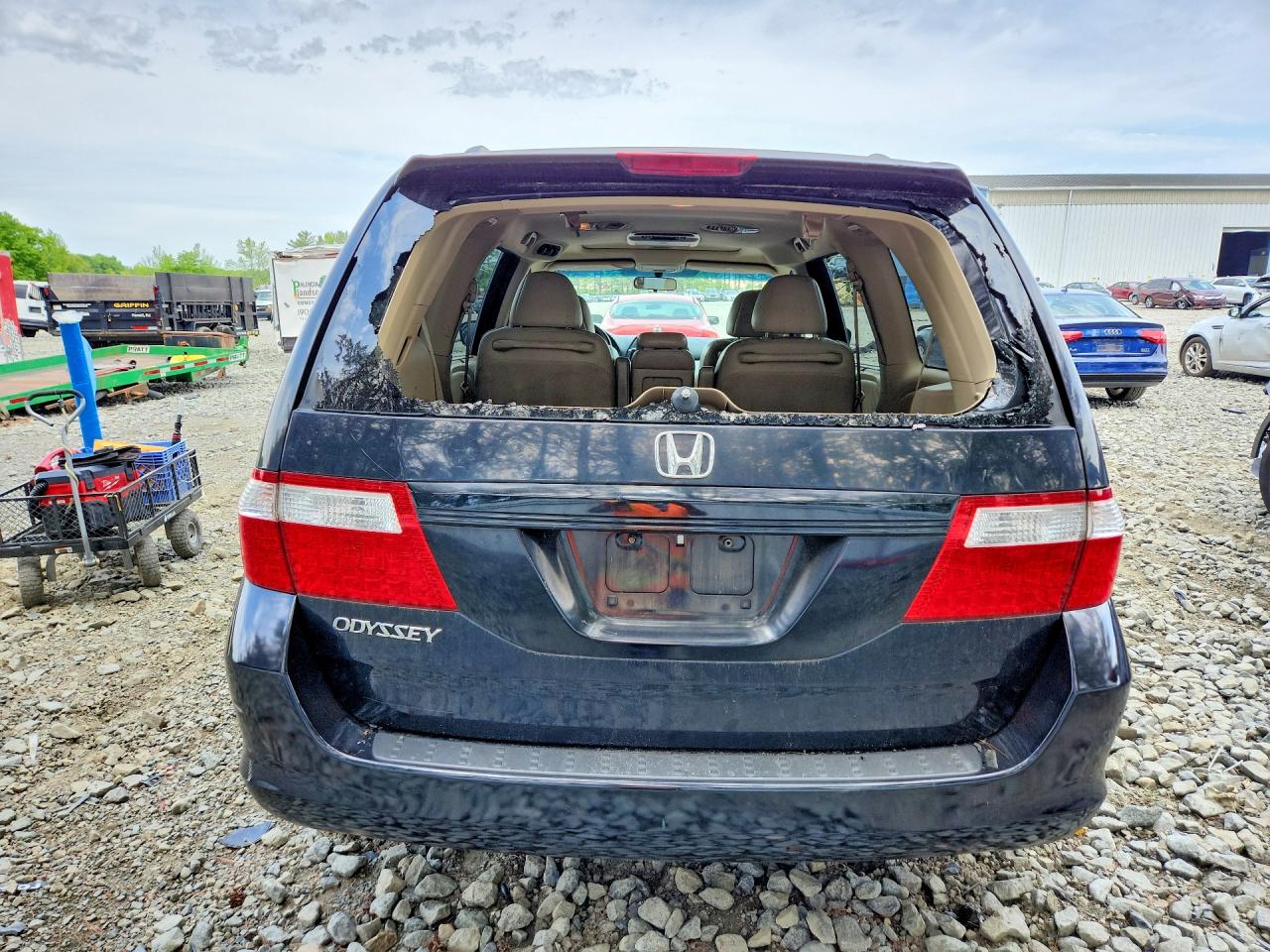 2007 Honda Odyssey Exl Black vin: 5FNRL38707B130535