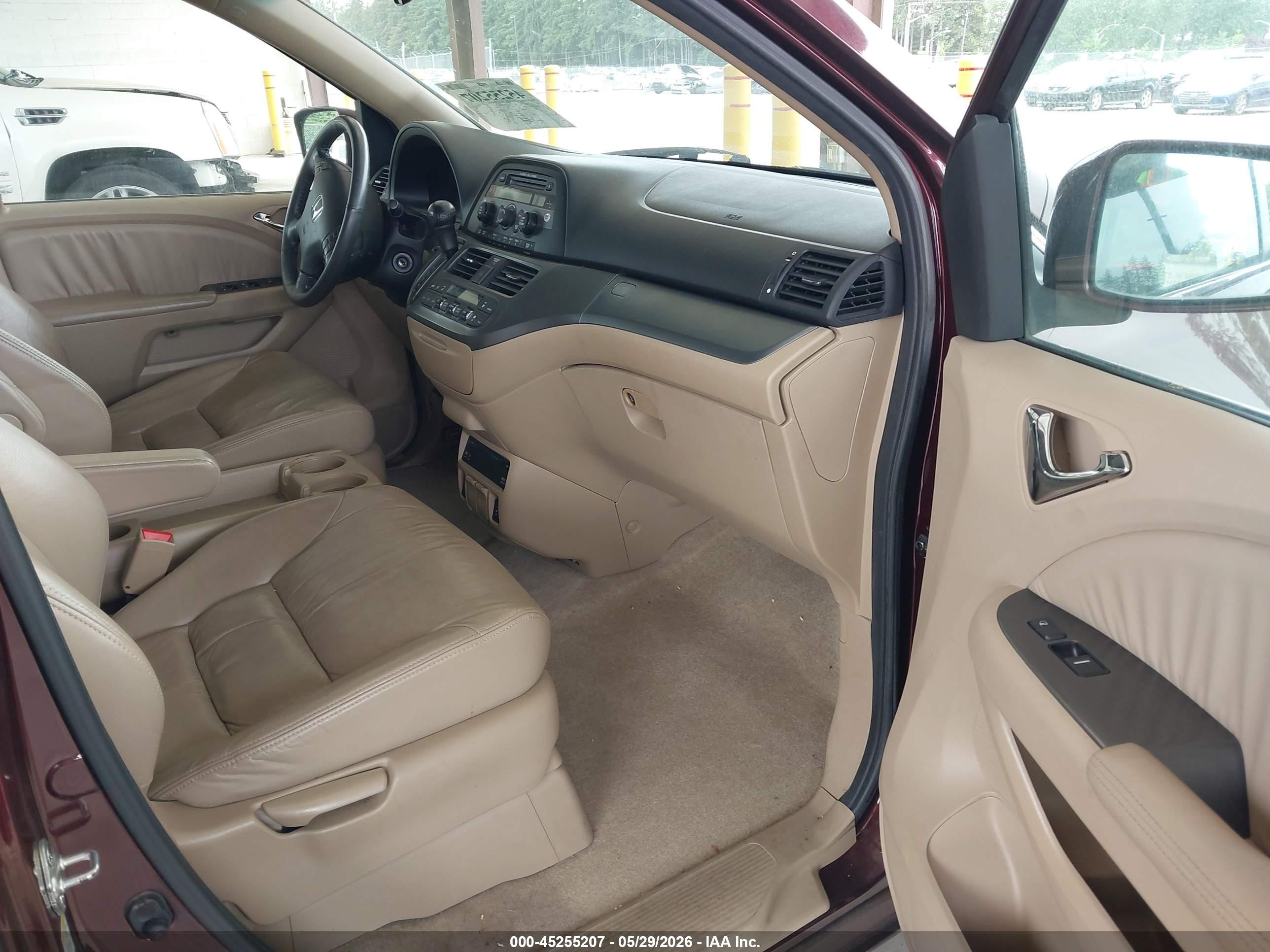 2007 Honda Odyssey Ex-l Maroon vin: 5FNRL38707B412707