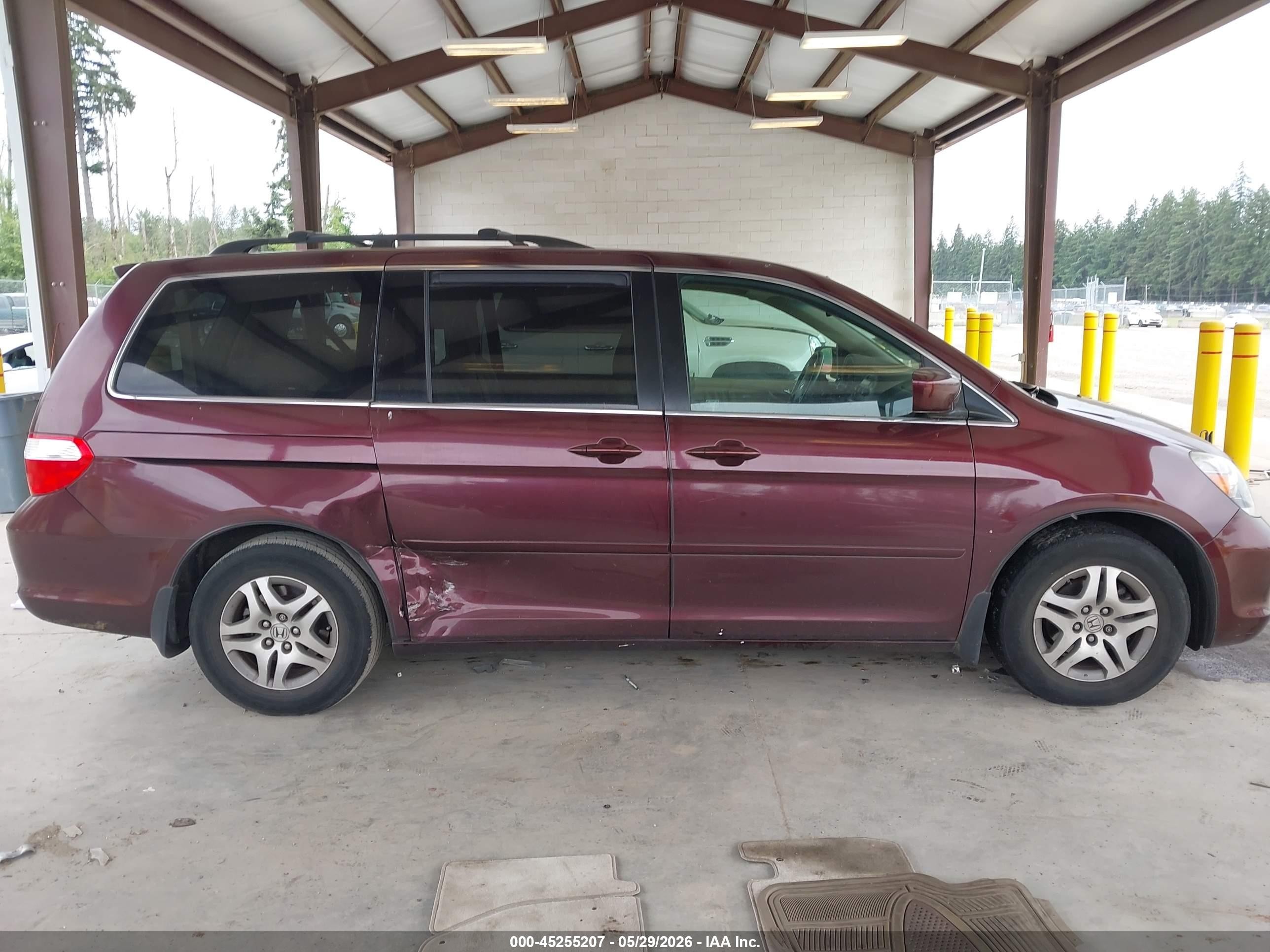 2007 Honda Odyssey Ex-l Maroon vin: 5FNRL38707B412707