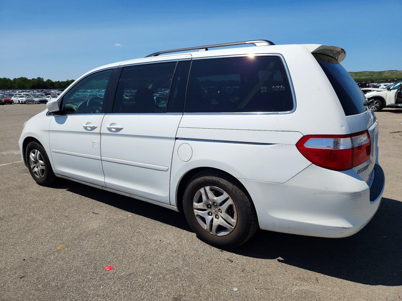 2007 Honda Odyssey Exl White vin: 5FNRL38707B430897