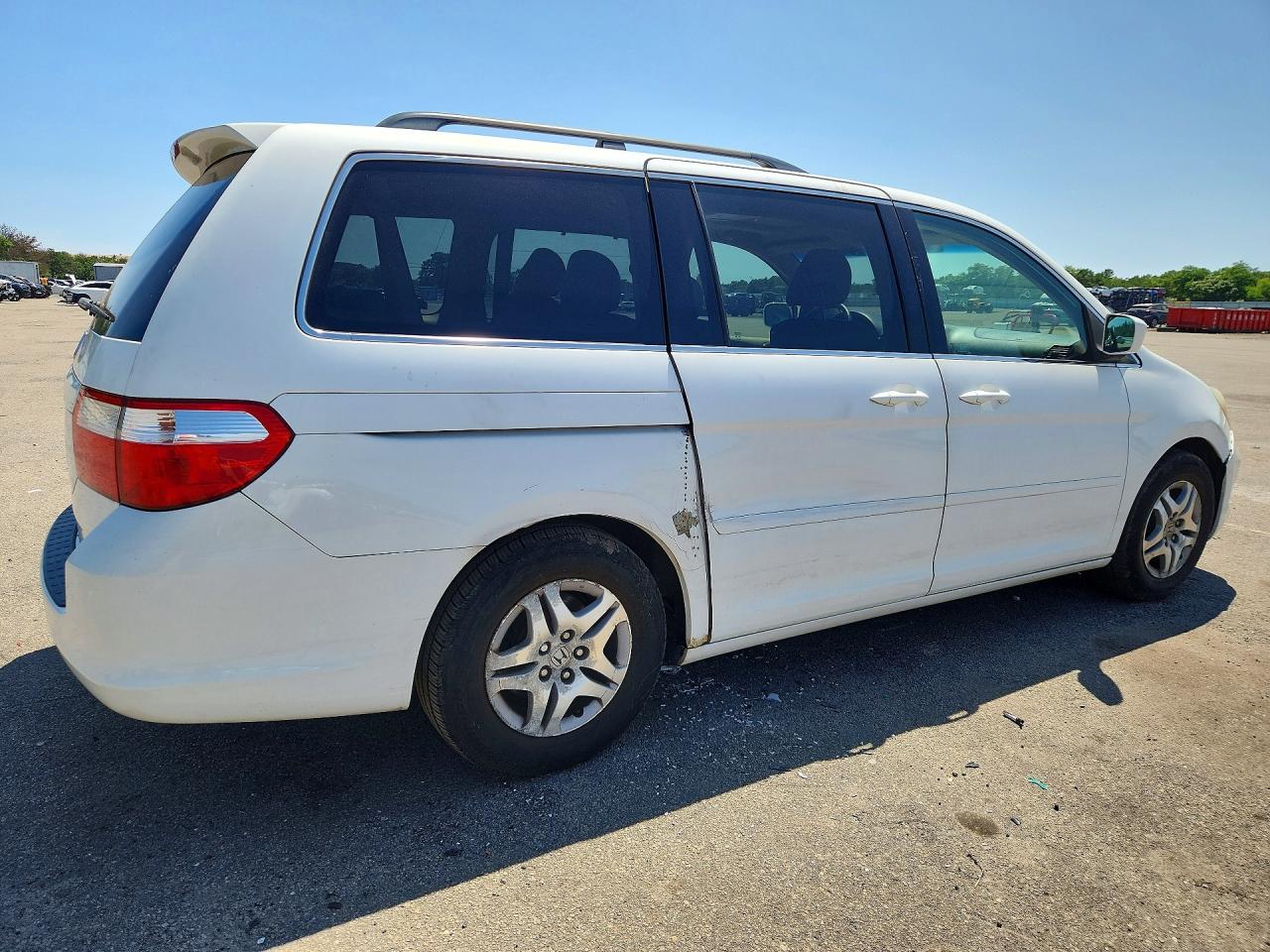 2007 Honda Odyssey Exl White vin: 5FNRL38707B430897