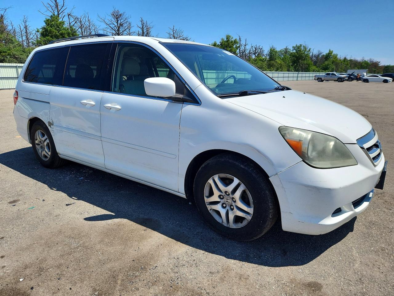 2007 Honda Odyssey Exl White vin: 5FNRL38707B430897