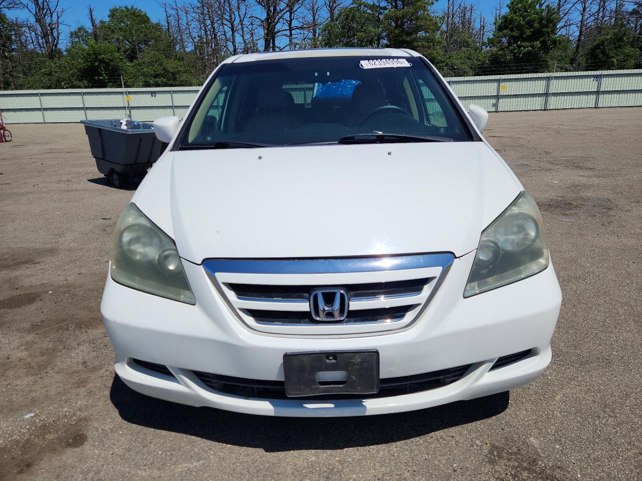 2007 Honda Odyssey Exl White vin: 5FNRL38707B430897
