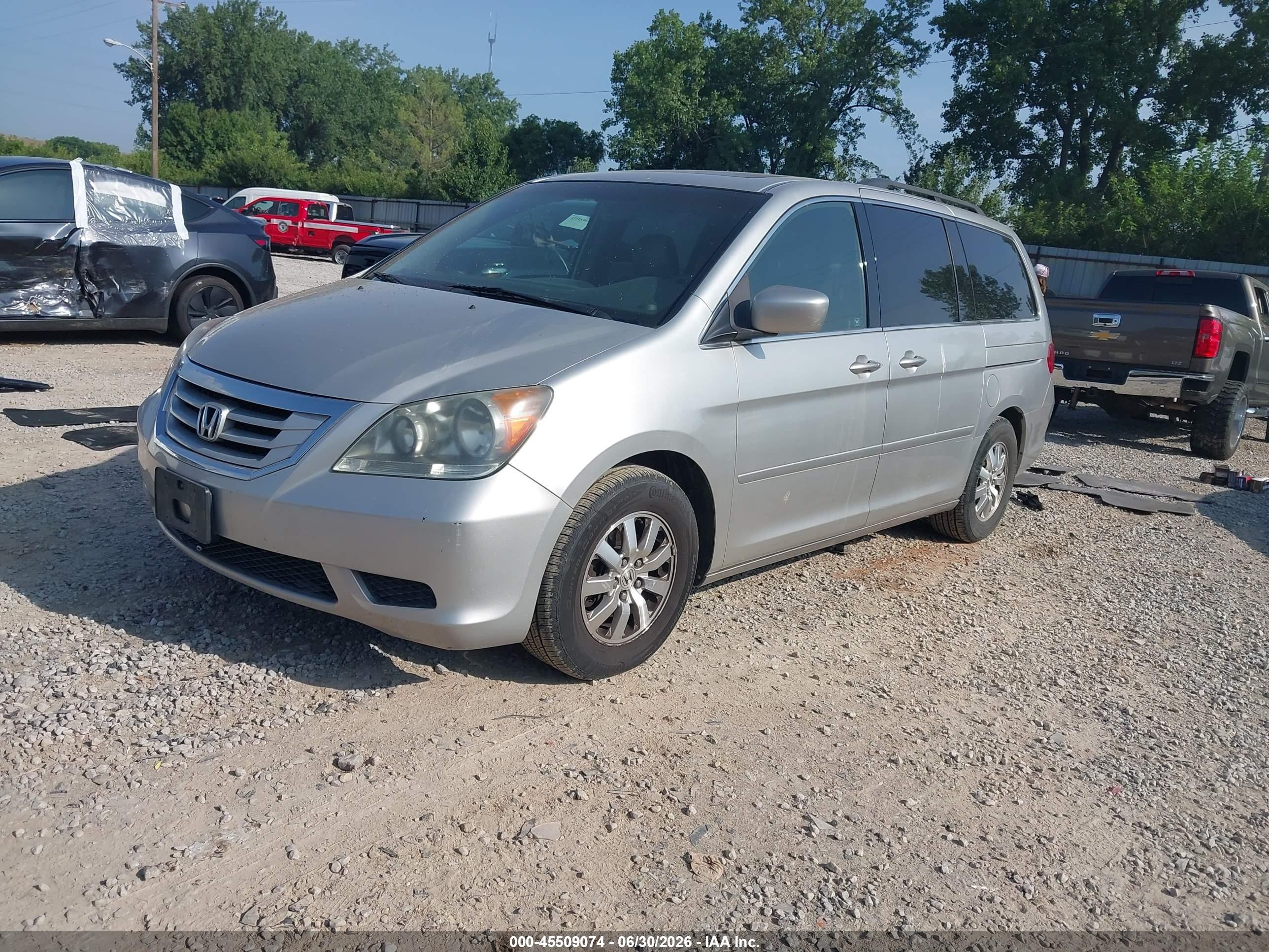 2008 Honda Odyssey Ex-l Silver vin: 5FNRL38708B063761