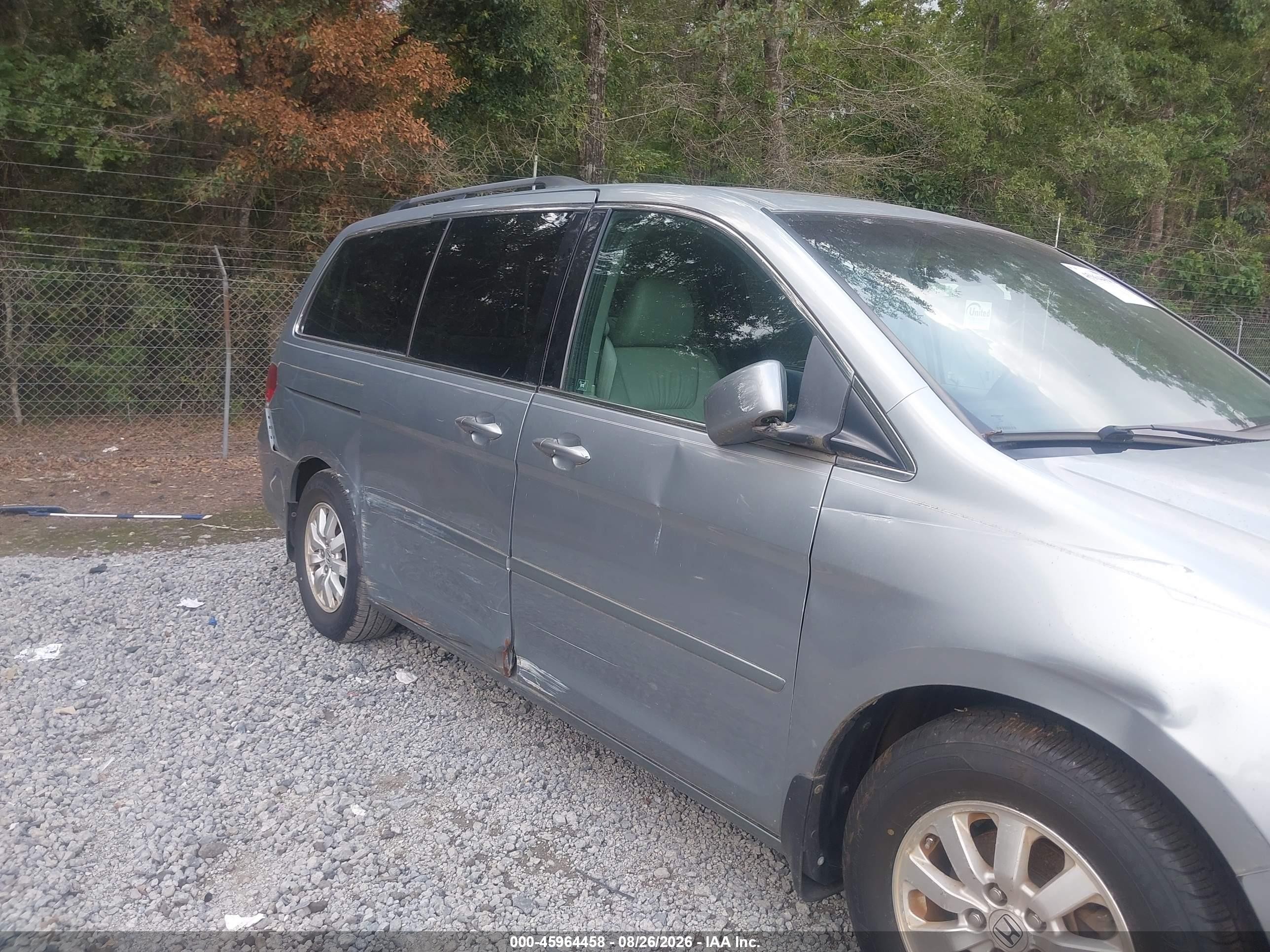 2008 Honda Odyssey Ex-l Gray vin: 5FNRL38708B067938