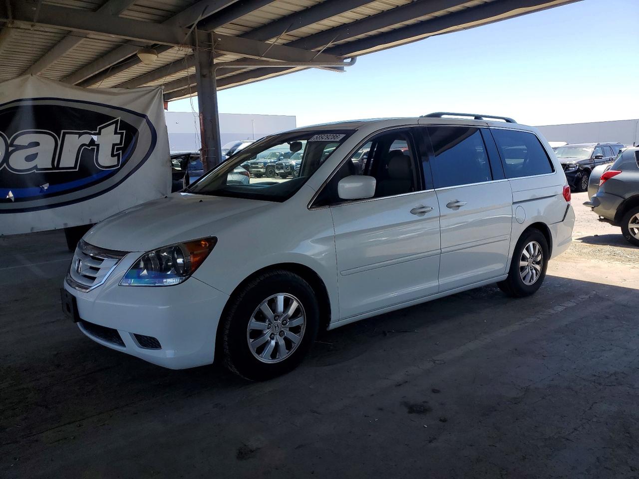 2009 Honda Odyssey Exl White vin: 5FNRL38709B000595