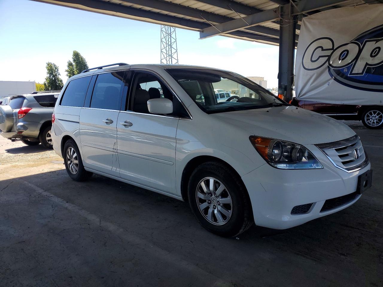 2009 Honda Odyssey Exl White vin: 5FNRL38709B000595